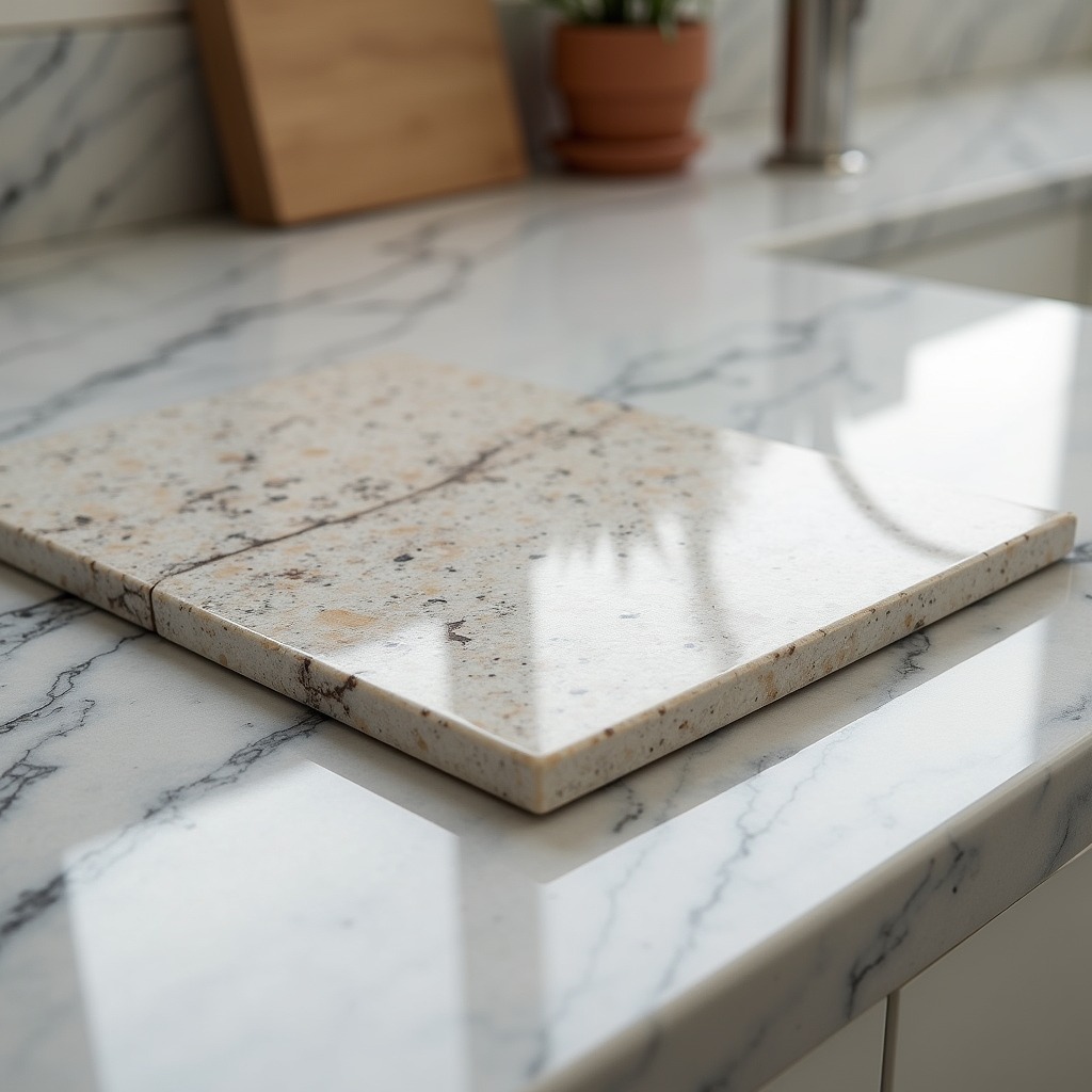 Material Spotlight: Granite, Quartz, Marble — quick specs to help you choose for San Leandro projects. We break durability, fabrication tips, and design pairings so you can match budget to performance.
Granite — High heat & scratch resistance; moderate stain resistance. Fabrication tip: use diamond tooling and slow feed for seams. Design pair: warm wood cabinets + matte black hardware.
Quartz — Excellent stain & scratch resistance; low heat tolerance. Fabrication tip: plan for expansion gaps and glue seams tightly. Design pair: light shaker cabinets + brushed nickel.
Marble — Low scratch & stain resistance; sensitive to acids. Fabrication tip: seal edges and advise clients on maintenance. Design pair: classic white subway tile + brass accents.
Stop by our San Leandro location for samples and trade support — Link in bio. Tell us your project type and we’ll recommend the best stone for performance and budget.