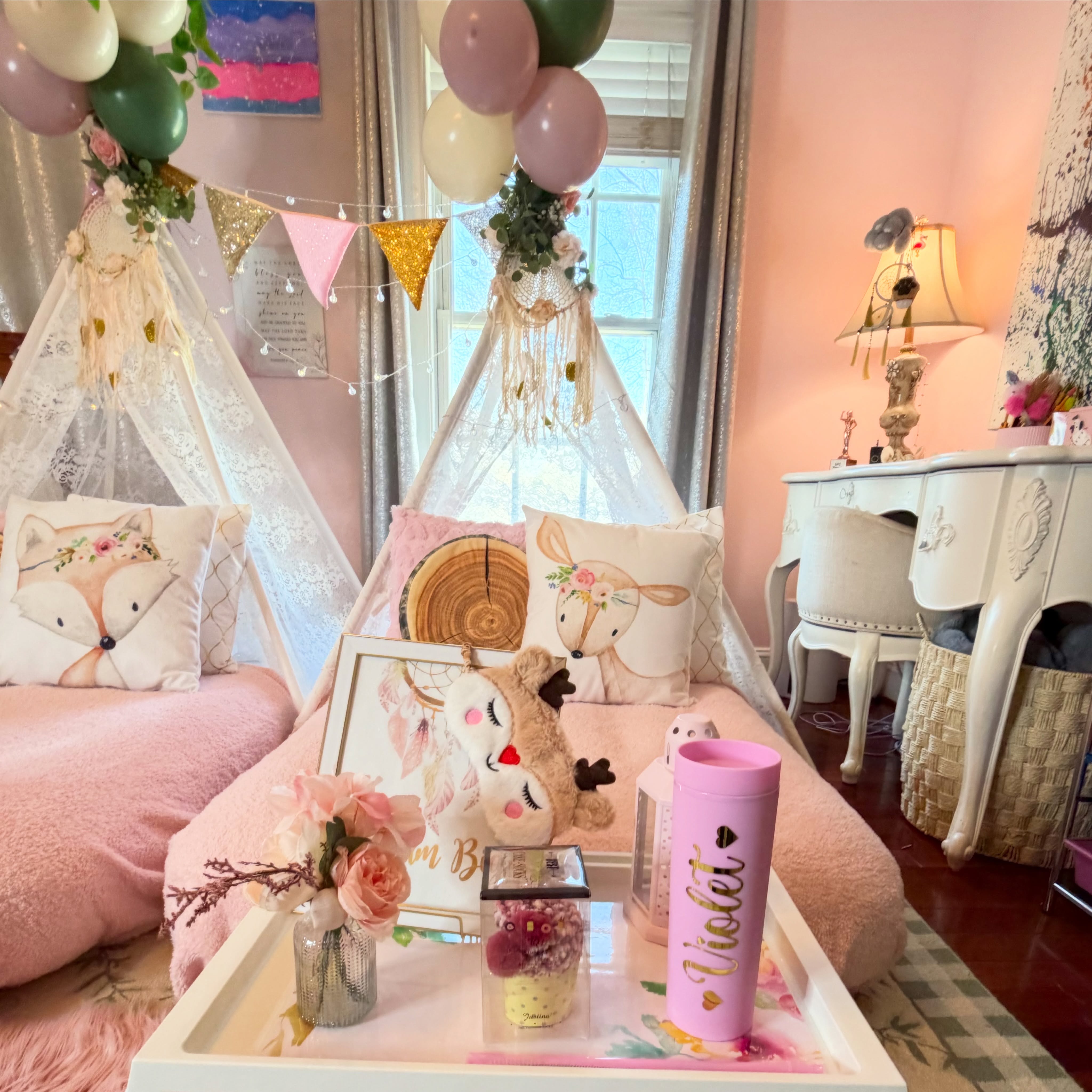 🌿✨ Sweet, simple, and oh-so-pretty! ✨🌿
For her birthday celebration, Violet chose our Bestie & Me Sleepover paired with a DIY Spa experience in our beautiful Boho Chic theme. From the cozy lace teepees and dreamy blush tones to the personalized spa stations, every detail was designed for a relaxing night of fun, friendship, and pampering. 💕🧖♀️
Happy Birthday, Violet! Thank you for letting Deluxe Teepees be part of your special day. 🤍
#DeluxeTeepees #BestieAndMe #BohoChicSleepover #DIYSpaParty #SleepoverParty GirlsNight BirthdayCelebration LuxurySleepover NorthernVirginiaParties ✨🌸💖