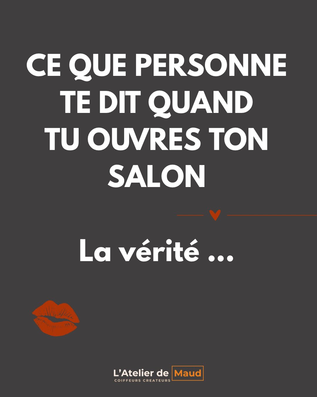 CE QUE PERSONNE TE DIT QUAND TU OUVRES TON SALON 💛
Swipe pour la vérité 👉
On croit que t’es libre.
Et c’est vrai.
Mais cette liberté,
elle vient avec un truc
que personne te dit :
Tu décides de tout.
Toute seule.
Et personne au-dessus pour te dire si t’as raison.
Le plus dur dans tout ça ?
C’est pas ce qu’on imagine.
C’est le doute.
« Est-ce que je fais le bon choix ? »
Cette question, elle te suit partout.
Même la nuit.
Et pourtant.
Je recommencerais. Mille fois.
Pour cette liberté.
Pour décider par moi-même.
Pour les fous rires avec l’équipe.
Pour la bonne ambiance.
Pour les échanges avec vous.
Pour tout ce qui se passe entre ces murs.
Alors oui.
Y’a des doutes.
Y’a des nuits sans sommeil.
Mais y’a surtout des moments
que j’échangerais contre rien au monde.
Et ça, ça vaut tous les doutes 💛
salon indépendant entrepreneuriat coiffure passion liberté doutes L’Atelier de Maud Toulouse patronne métier