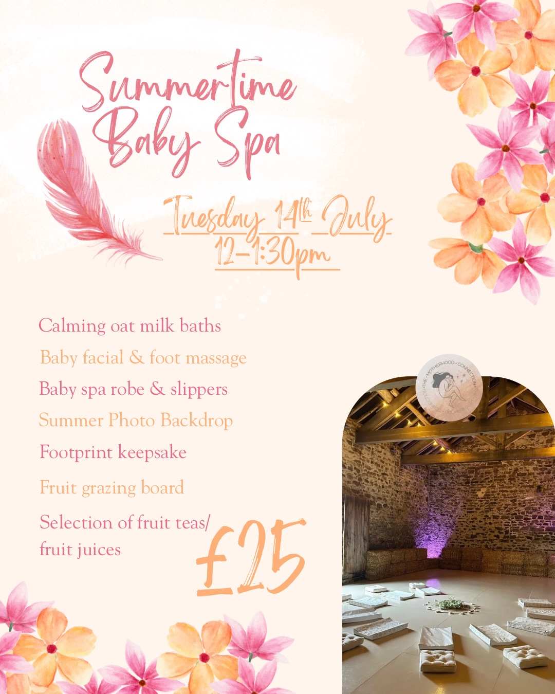 🌸🌼 SUMMERTIME BABY SPA SESSIONS ARE BACK 🌼🌸
These sessions were super, super popular last year!!! And I’m so excited to bring them back in 2026.
✨Calming oat milk bath with summer flowers
🌸 Baby facial & foot massage routines
✨ Baby spa robe & slippers
🌸 Footprint keepsake
✨ Summer themed photo backdrop
🌸 A selection of fruit teas & sharing fruit platter for grown ups
Book on to either day below;
https://www.themanchester-doula.com/booking-calendar/summertime-baby-spa?referral=service_list_widget