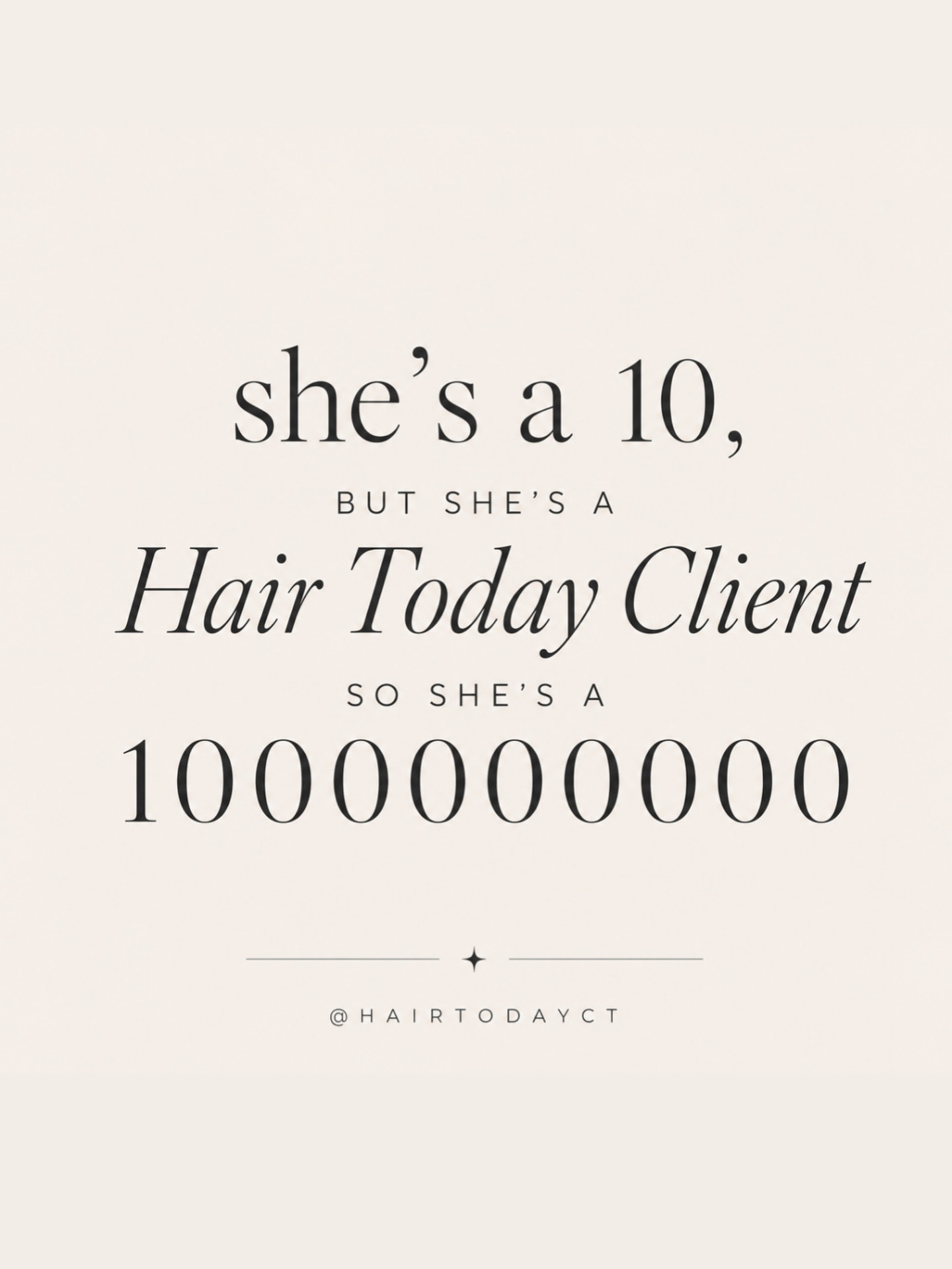 The numbers don’t lie
✦
@hairtodayct