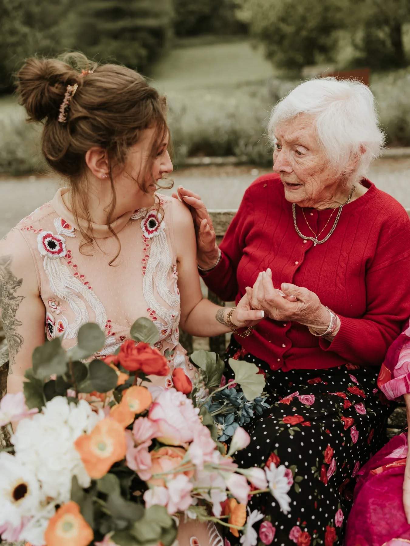 "Any other important guests?" After you've told me about your wedding party and immediate family I always like to ask this question and 9 times out of 10 a grandparent will be mentioned. My suggestion rather than dragging them over to you for that group photo, is to go spend a moment with them. They will appreciate that moment so much more than you'll probably realise, you can see it in their eyes light up when you approach them. And one day that memory will be as prescious to you as well. And to top it off the candid nature of your photos with them is just so much more stunning than your average group photo!