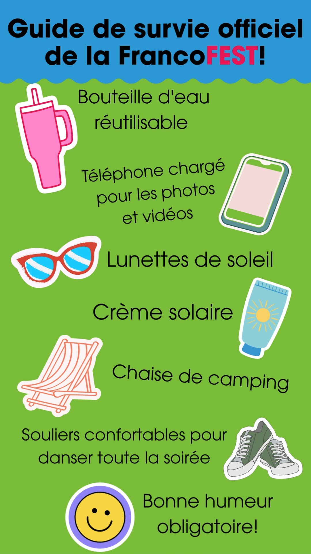 ℹ️ Vous prévoyez passer à la FrancoFEST? Voici quelques informations utiles pour planifier votre visite!
📍 Parc Gage
📅 19 au 21 juin
🎟️ Gratuit!
Enregistrez cette publication pour l’avoir sous la main ✔️