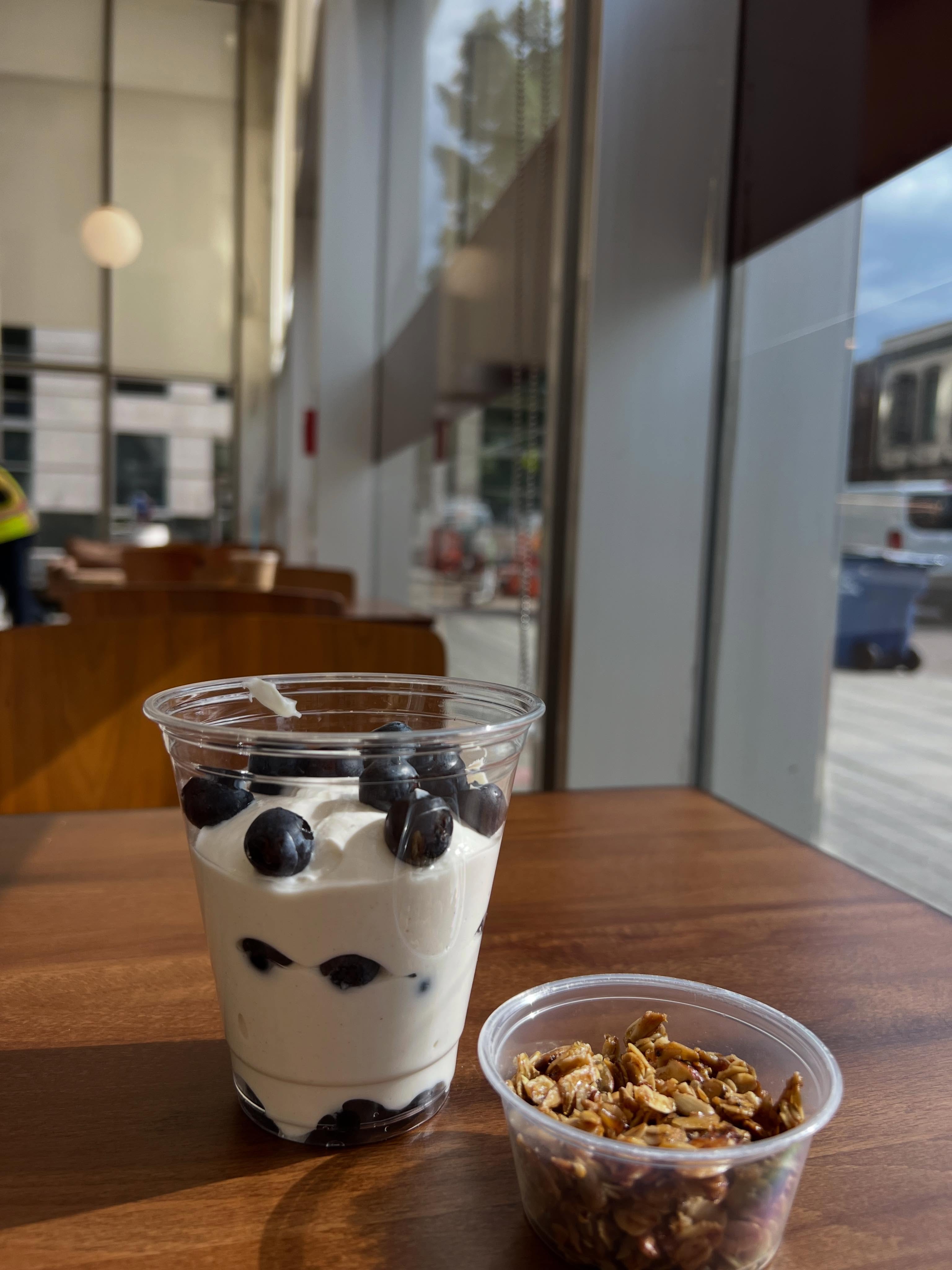 Fresh, simple, and made with care. 🫐
Our protein yogurt cup — topped with seasonal fruit and homemade granola on the side. The kind of thing that makes you slow down and actually enjoy your lunch break.
Come in and treat yourself. You deserve it!
#CarrollsKitchen #YogurtCup #FreshFood #RaleighEats #HealthyEats