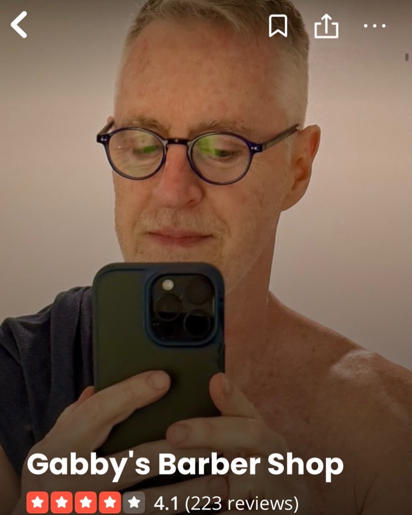 I’m literally the face of my barbershop on Yelp. 😳😁😍
So tickled to see this. Woke up to an email that a photo had been used on yelp. Didn't expect to see it there! (Probably just till the next photo they add.)
Love you guys at @gabbysbarbershop. Highly recommended if you’re in Chicago. Best barber I’ve found in years. I use Jeff, but they’re all great. And fun. 😁
Conveniently in #boystown #freshcut #freshcutchicago