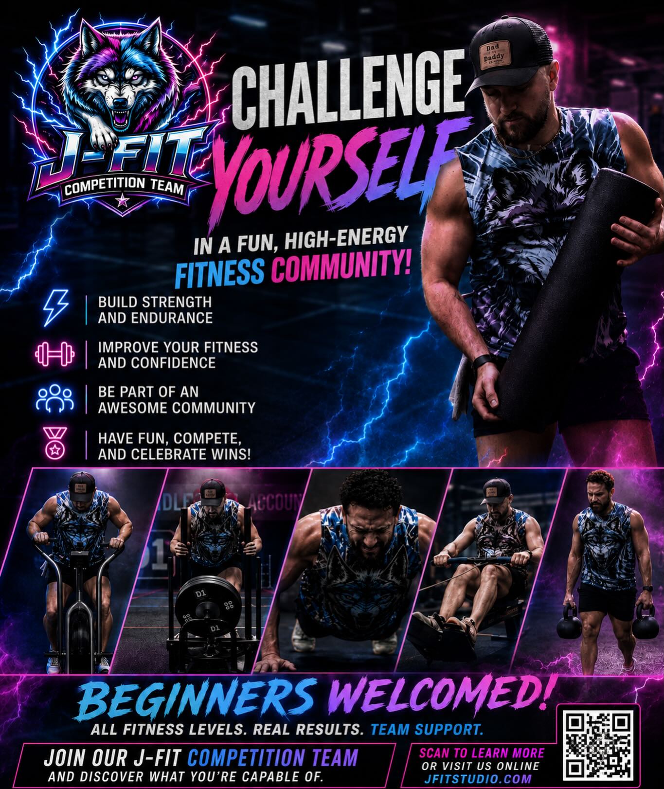 ⚡️ READY FOR A NEW CHALLENGE? ⚡️
What if fitness wasn’t just about losing weight or spending hours on a treadmill?
What if it was about discovering what you’re truly capable of?
The J-FIT Competition Team was built for everyday people who want to push themselves, try something new, and be part of an incredible community. Whether you’re a seasoned athlete or just looking for your next challenge, you’ll have a team behind you every step of the way.
🔥 Beginner Friendly
🔥 Weekly Team Training
🔥 Expert Coaching & Competition Prep
🔥 Supportive Community
🔥 Local & National Events
🔥 Build Confidence, Strength & Endurance
You don’t have to be the fastest.
You don’t have to be the strongest.
You just have to be willing to start.
The best part? You’ll never do it alone.
⚡ Beginners Welcomed
⚡ Limited Team Spots Available
Ready to see what you’re capable of?
📲 Visit JFITSTUDIO.COM or send us a message to learn more.
#JFIT #JFITCompetitionTeam #HybridAthlete #DEKA #HYROX FunctionalFitness FitnessCommunity LeanderTX AustinFitness ChallengeYourself EverydayAthlete StrongerTogether FitnessGoals CompetitionTraining BeginnerFriendl