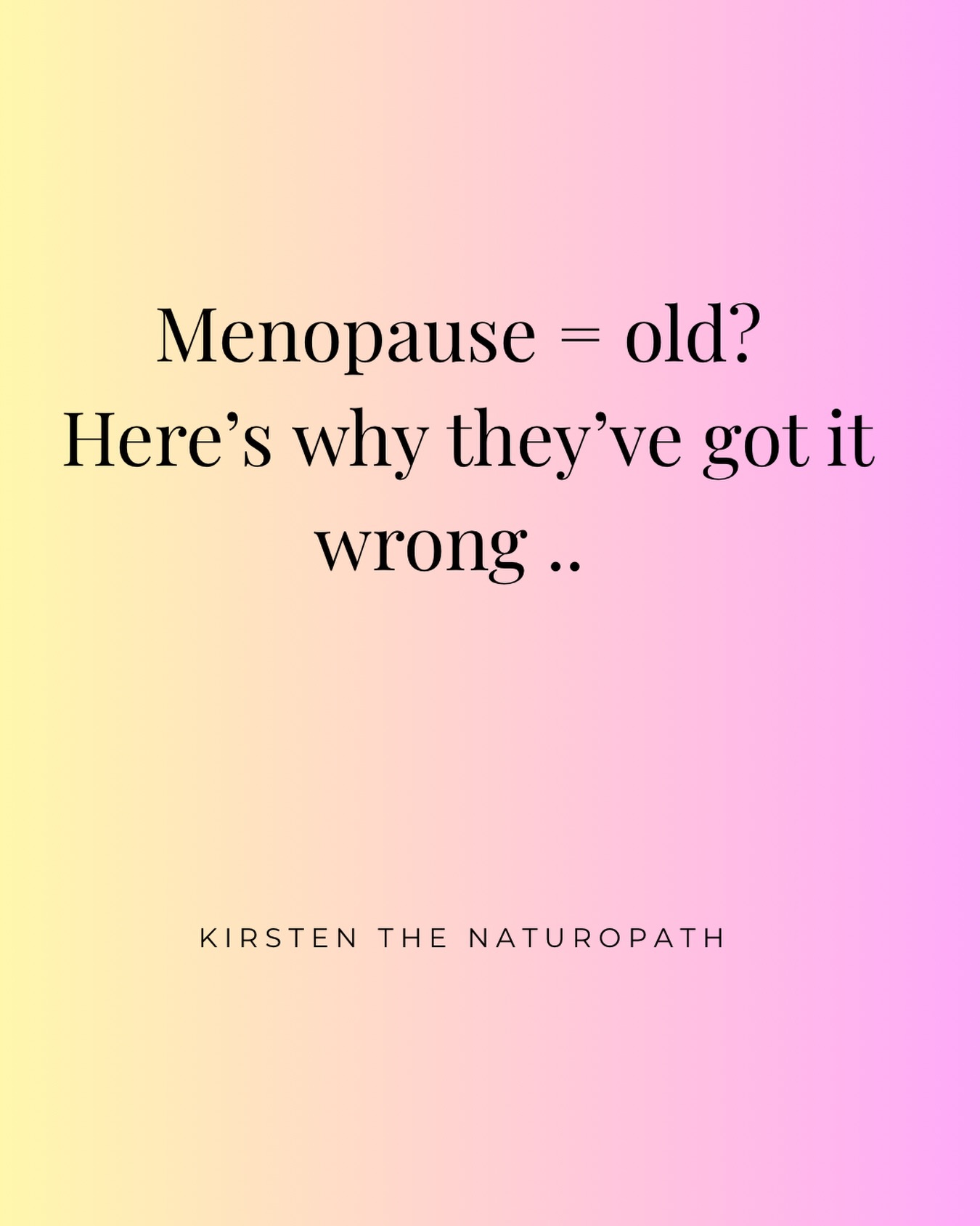 Menopause = old? Society has it all wrong.
We’ve been taught that getting older means slowing down. That aches, pains, weight gain, low energy, and feeling “past your prime” are just part of life.
That perimenopause and menopause mark the beginning of decline.
That it’s normal to lose your confidence, your spark, your strength, and simply accept feeling less like yourself.
But I call BS.
Menopause doesn’t equal old. Your hormones don’t suddenly decide you’re old because you’ve had another birthday!
And here’s what no one tells you: you have far more control over how you age than you’ve been led to believe.
🔥 Women with a positive attitude towards ageing live an average of 7.5 years longer.
🔥 Perimenopause is a time of significant change in your body and hormones but change does not have to mean decline. What you do now can profoundly influence how you feel in your 50s, 60s, 70s and beyond.
🔥 You don’t have to accept feeling exhausted, invisible, or “over the hill”. You can build strength, confidence, vitality, and resilience at any age.
As a 50 year old woman navigating menopause myself, I’m here to tell you that this can be an incredible chapter of life.
A time of wisdom.
A time of growth.
A time to put yourself first.
A time to become stronger than ever.
Don’t fear menopause.
Learn how to work with it and thrive because of it. ❤️