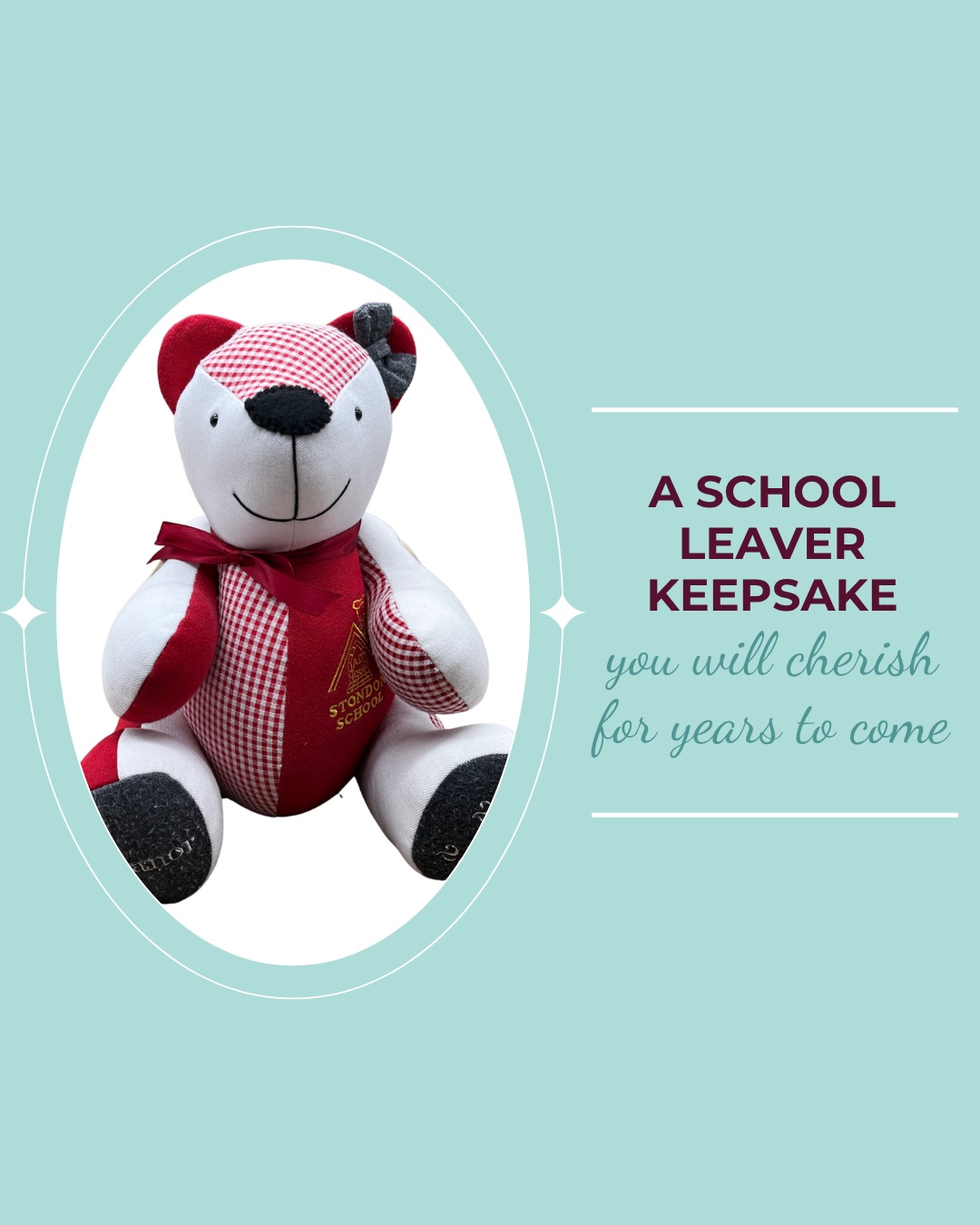 Still thinking about it? Here's your reminder 🎓
A school leaver keepsake bear makes a beautiful gift; whether it’s from parents, grandparents, aunties, uncles, or even a treat the school leaver chooses for themselves. This keepsake is something to mark the milestone and look back on for years to come.
Fast-tracked slots are still available! Get their uniform to me by 8th July, and I'll have their bear ready in time for the last day of school.
Comment LEAVERS for the link to order!
#TracysTreasuredKeepsakes #SmallBusinessUK #PersonalisedKeepsakes #HertsCustomKeepsakes #HandmadeGiftsUK