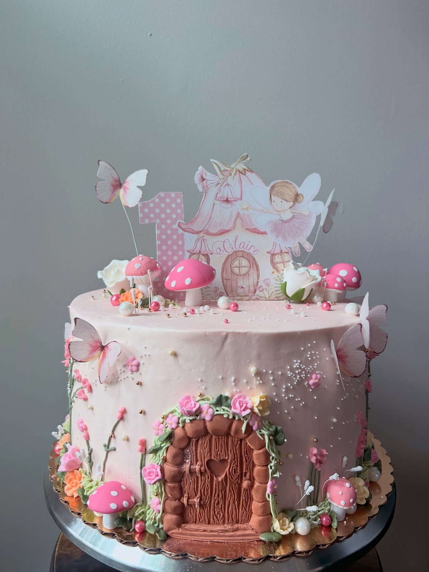 Fairy 🧚♀️ 1st birthday cake