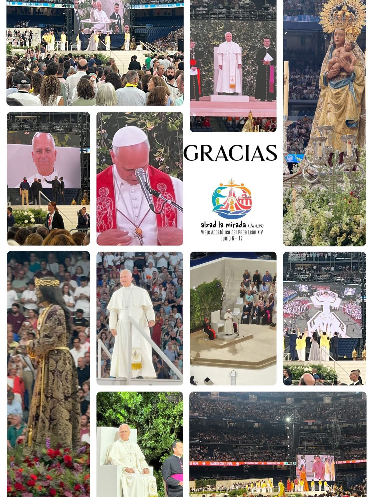 Resaca de todo lo que hemos vivido estos días de voluntarias acompañando al Papa. Gracias Papá Leon XIV por venir a Madrid desde Nava seguiremos alzando la mirada
