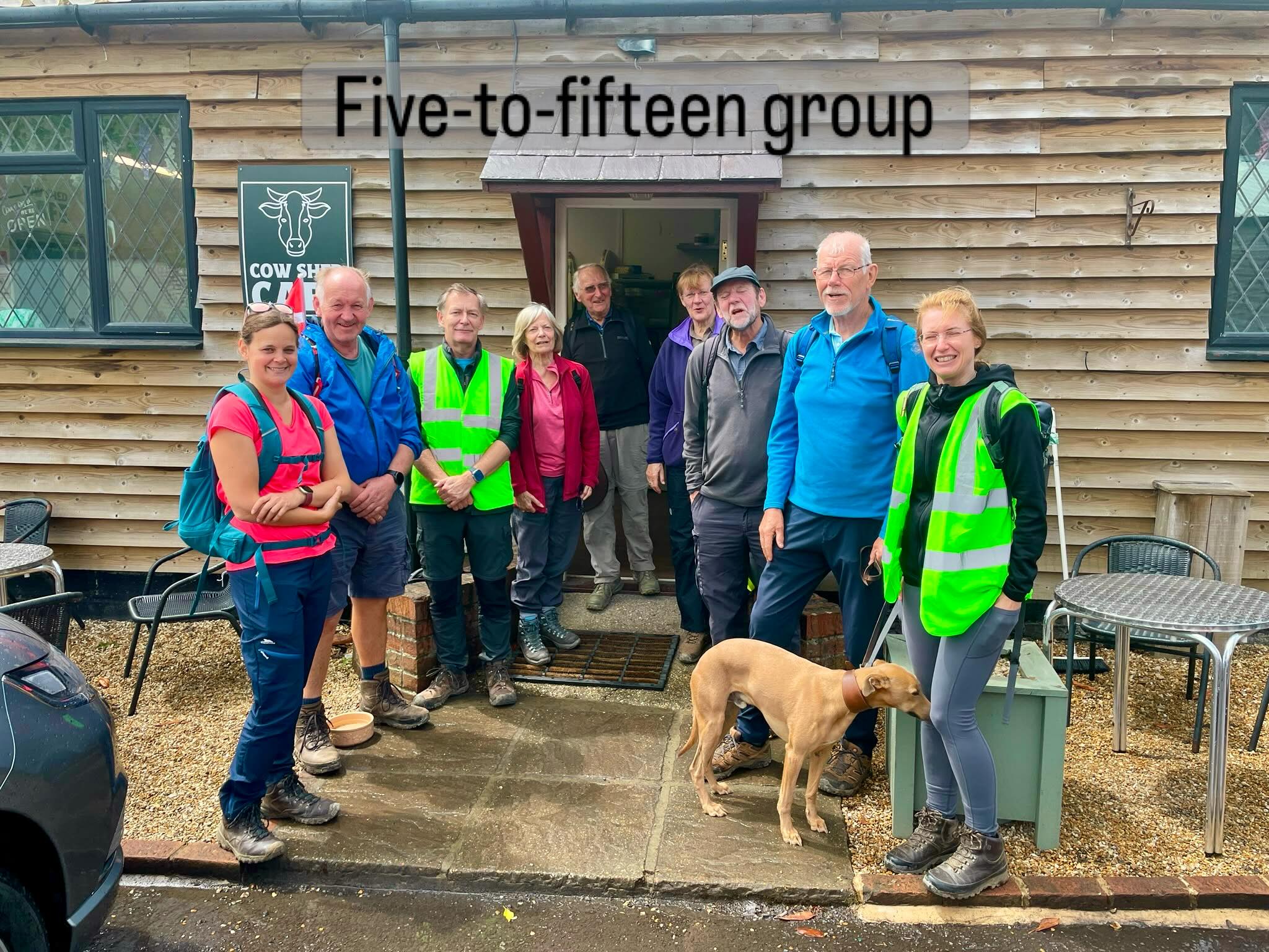 This morning’s Five to fifteen group’s circuit from Medstead included a pit stop at Soldridge’s Cow Shed Cafe. #localwalks #gooutsideandexplore #walkinggroup #supportyourlocal
