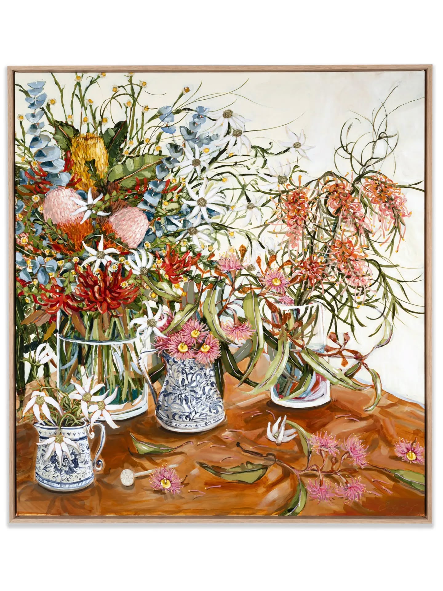 This painting sold today to some lovely local collectors, and I was telling them about how it actually started out as a table with a window behind it, before I made the decision to change it.
When I got back home this afternoon, I did a deep dive into my photos to track down what it looked like before the changes - swipe across to see an earlier version.
This is one of those examples where paintings take many twists and turns and go through a few lives before eventually finding their final home.
Thanks Susie & Paul!
