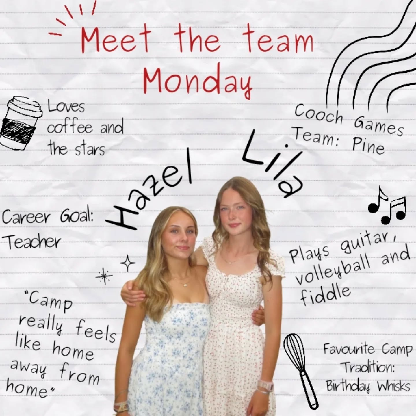 Very excited to welcome Lila and Hazel to our staff team this year as first year counsellors 🎉🎉