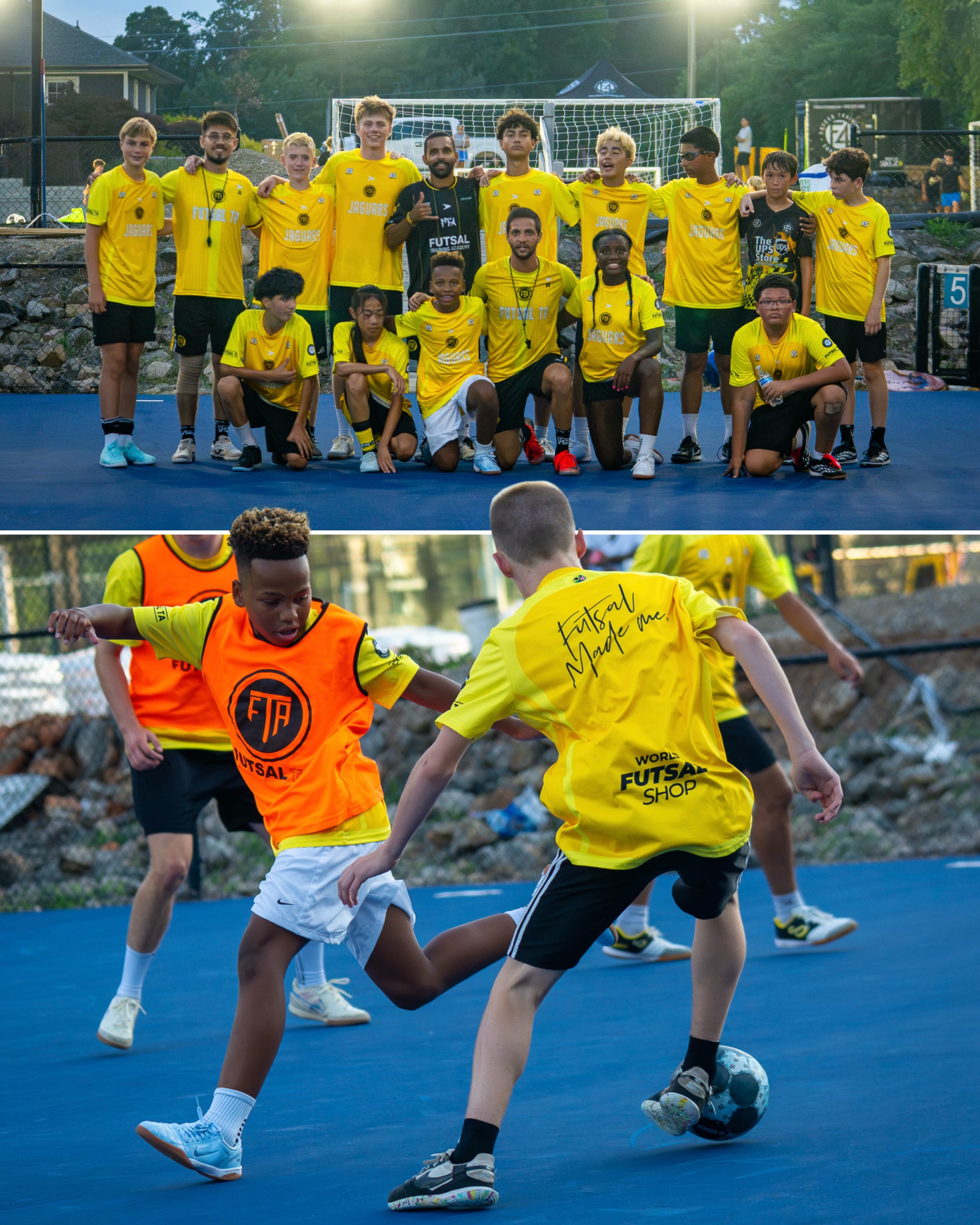 Week 1 ✅
The first week of our 10-Week All-Inclusive Summer Program is officially underway in Charlotte.
This summer, our players aren’t just training more, they’re training with purpose.
During the mornings, groups rotate between the futsal court and turf field, focusing on technical development, ball mastery, passing, receiving, finishing, and individual skill work.
In the evenings, players return to apply those skills in realistic game situations, working on decision-making, perception, problem-solving, speed of play, and the cognitive side of the game through situational exercises and small-sided games.
This combination allows players to not only learn skills, but understand when, where, and why to use them.
And we’re just getting started.
Over the next 9 weeks, players will continue training, competing, and developing through a complete program that includes:
- Daily training sessions
- Futsal and turf field development
- Cognitive and decision-making activities
- Weekend Summer League matches
- A competitive and fun environment surrounded by motivated players
The energy, focus, and commitment we’ve seen this first week have been outstanding.
Week 1 of 10. 🖤💛
Let’s keep building.