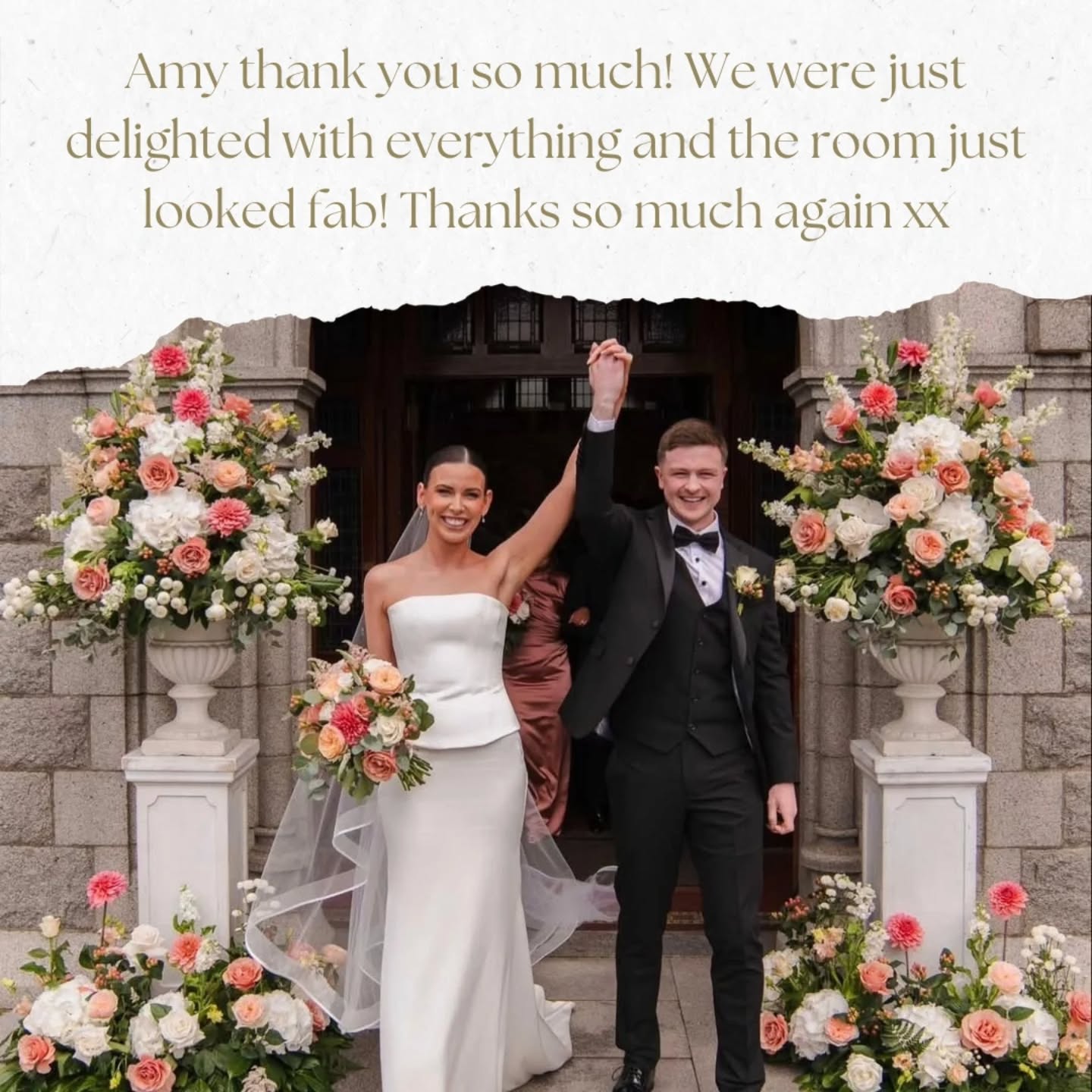 How happy was I to be tagged in this beautiful photo captured by @seangallagherphotography
Seeing my couples on their wedding day, after all of the planning & preparations leading them to that point, and knowing that they were happy with everything, that it all looked amazing, that it all went to plan... makes it all so worthwhile 🤍