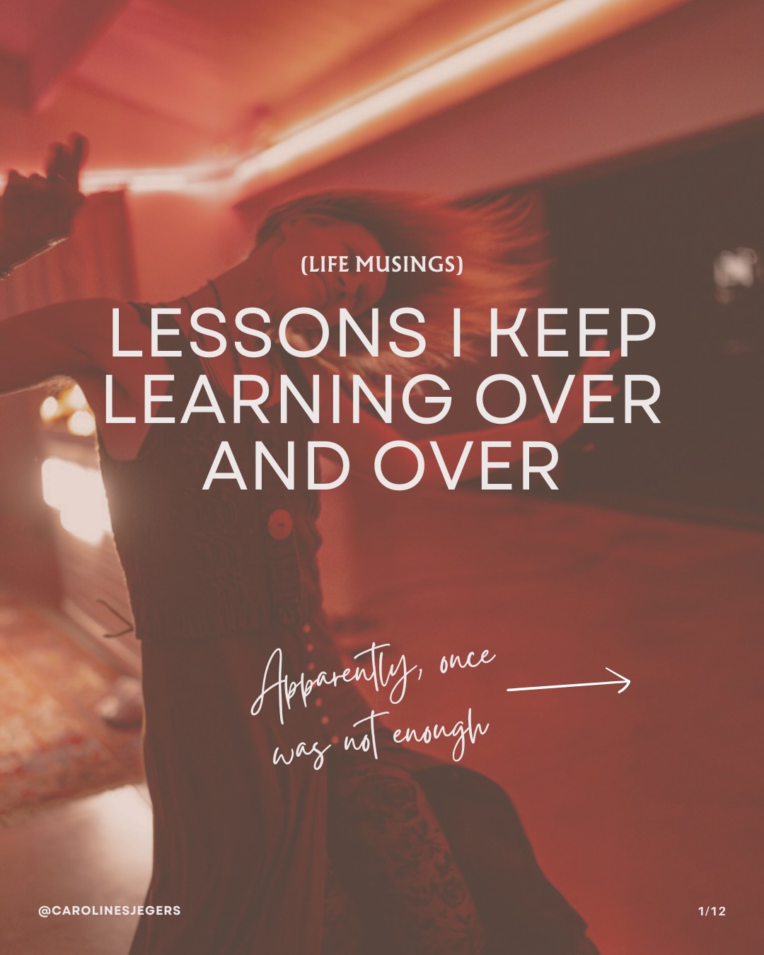 A few lessons I keep learning, forgetting, and learning again.
To trust what my body is telling me. To stop waiting for complete clarity. To rest before everything starts feeling impossible. To leave the crooked bits in. To give my dreams both a plan and mystery.
I know these things. And then life gives me another chance to actually live them.
Which lesson keeps returning for you?
#lifemusings #midlifereinvention #creativeprocess #jjyapchallenge #figuringitout