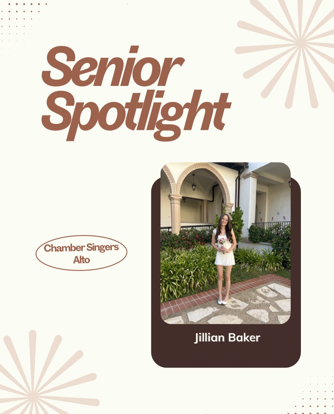 now we have jillian!! jillian served the choir as vice president this year and held awesome retreats!! thank u jillian and good luck! ❤️🎶