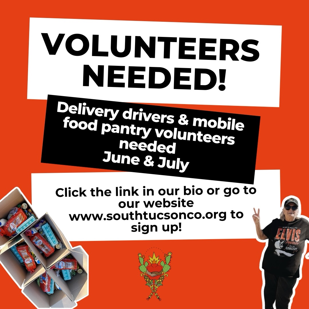 🚨Volunteer with us! 🚨 We are in need of food box delivery drivers & mobile food pantry volunteers!
Help us distribute groceries & emergency boxes to community members in southside Tucson & the City of South Tucson! 🫱🏼🫲🏽 Click the link in our bio or go tour website www.southtucsonco.org for more information and dates ❤️🔥