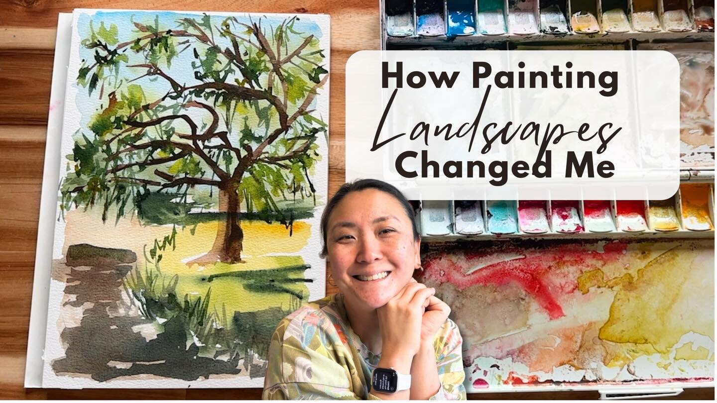 While painting all the landscapes for my new course 🌊 Where Water Meets Land ⛰️ , something shifted inside. I discovered a whole new way of seeing, of interpreting, of feeling. So I made a YouTube video to share the things I learnt while painting landscapes, how it’s moved me, and how I’m so grateful to have this subject be now part of me as an artist and human being. I go pretty deep! 🌊
Fresh drop on YouTube. Go check it now! (Link in bio and in stories)