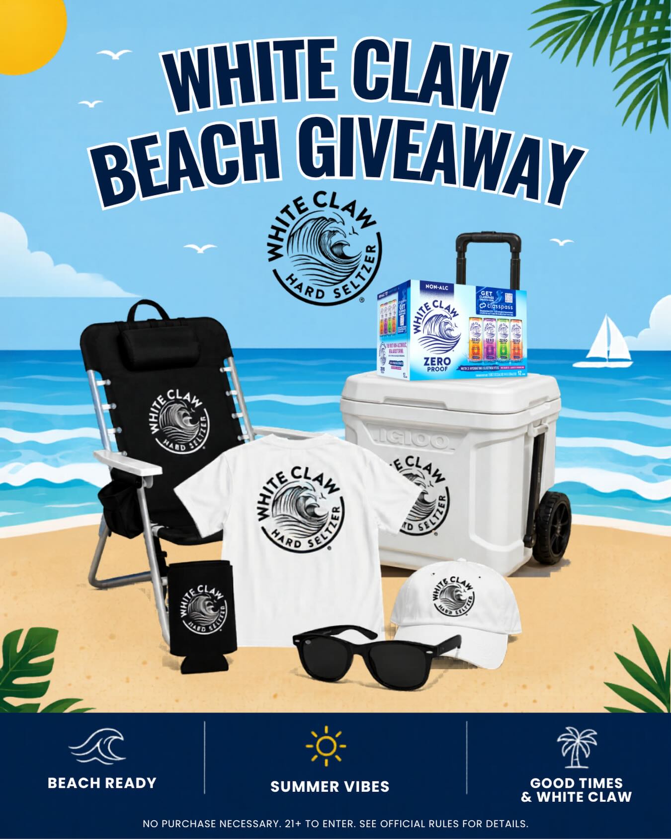 โ๏ธ WHITE CLAW BEACH GIVEAWAY โ๏ธ
Weโre giving away the ultimate beach day bundle featuring a White Claw rolling cooler, beach chair, apparel, sunglasses, koozies, and a pack of White Claw Zero Proof! ๐๐๏ธ
To enter:
๐ Follow us
โค๏ธ Like this post
๐๏ธ Tag your bestie that also loves White Claw ๐
โผ๏ธBONUS ENTRY: tell us your favorite White Claw flavor
๐ RULES:
โ Must be 21+ to enter
โ Winner selected at random and must reside in Atlantic, Burlington, Camden, Cape May, Cumberland, Gloucester, Mercer, or Salem County, NJ
โ No purchase necessary
โ Giveaway ends Wednesday, June 24th
โ Winner will be contacted via DM from @CheersSJ only
โ This giveaway is not sponsored, endorsed, administered by, or associated with Instagram