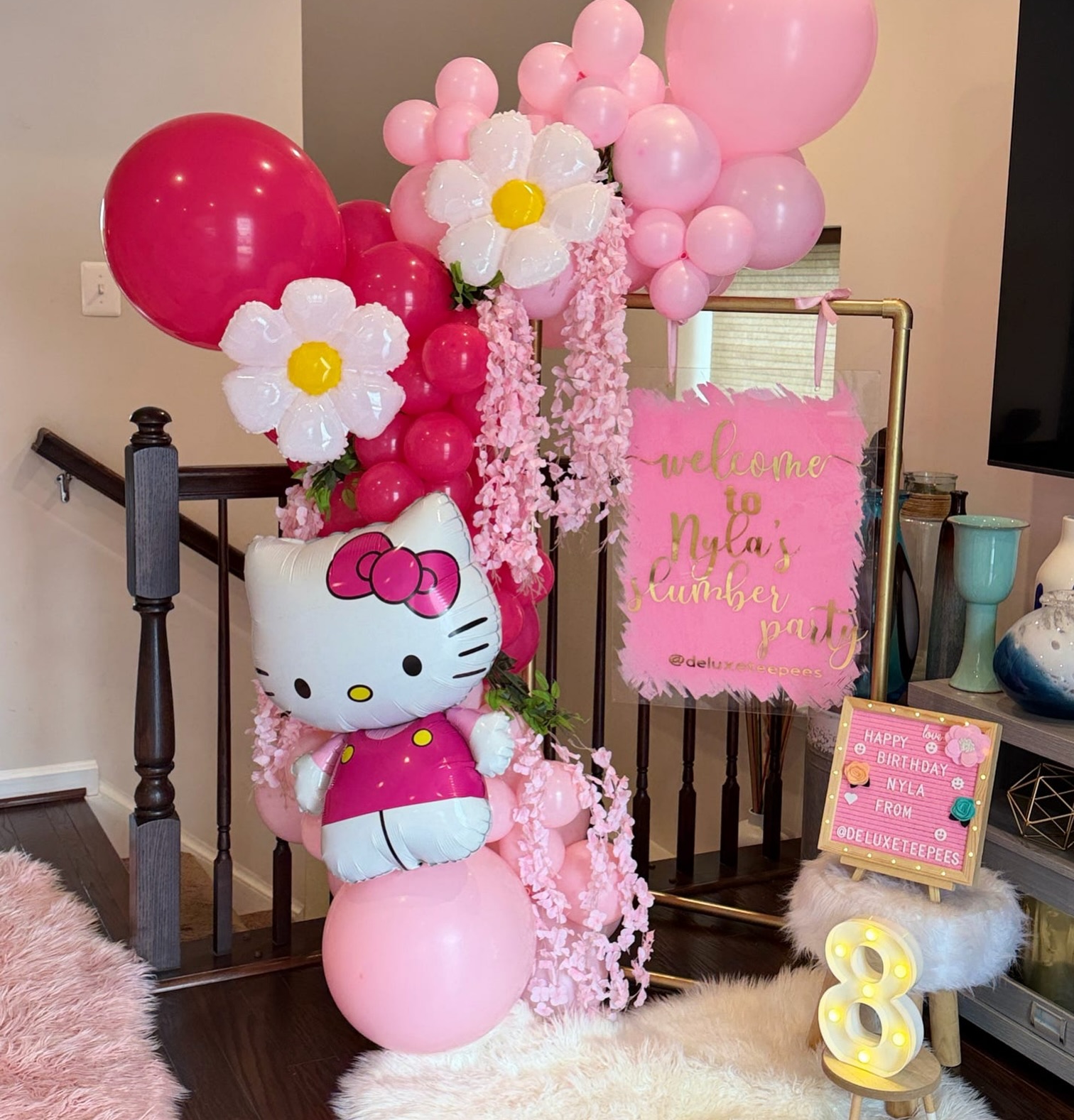 🎀✨ Hello Kitty dreams, pink perfection, and a night full of memories! ✨🎀
We had so much fun bringing Nyla’s 8th birthday celebration to life with this adorable Hello Kitty sleepover setup! From the custom welcome display and balloon arrangement to the cozy lace teepees and personalized trays, every detail was designed to create a magical experience for her and her besties. 💕🌸
At Deluxe Teepees, we love turning ordinary sleepovers into unforgettable celebrations filled with laughter, friendship, and a touch of luxury. Seeing the excitement on our birthday girl’s face is why we do what we do! 🩷✨
Ready to create a one-of-a-kind sleepover experience for your little one? Our dates fill quickly, so send us a message to start planning your next celebration!
📍 Serving Northern Virginia
💌 DM us for availability and pricing
#DeluxeTeepees #HelloKittyParty #SleepoverParty #SlumberParty #BirthdayGirl GirlsSleepover LuxurySleepover NorthernVirginiaMoms VirginiaParties KidsPartyIdeas BirthdayCelebration PartyInspiration HelloKittyTheme TeepeeParty MakingMemories 💕🎀✨