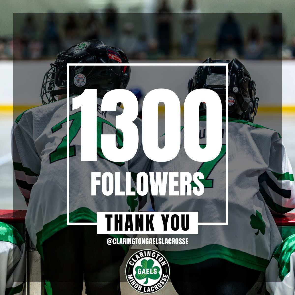 We’ve officially reached 1,300 followers on social media!
Thank you to our players, families, coaches, volunteers, alumni, sponsors, and supporters for helping us grow the #GaelsNation community. Your engagement, shares, photos, and support help showcase everything that makes our association special.
From first-time players taking the floor to our competitive teams representing Clarington across Ontario, we’re proud to share the journey with all of you.
Here’s to celebrating our athletes, growing the game, and continuing to build something special together.
Thank you for being part of the Gaels family!
#GrowTheGame #GrowTheGram #MinorLacrosse