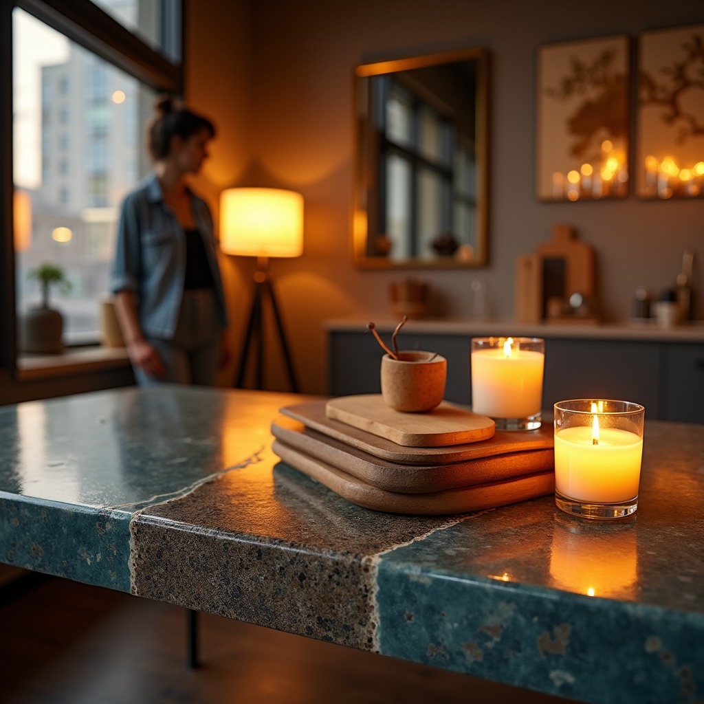 We build rooms around one unmistakable piece. Here, an epoxy river table anchors the vignette — paired with top-grain leather accents, artisanal candles, and wood-grain boards staged as tabletop art to elevate everyday moments into modern luxury. Handcrafted materials, transparent provenance, and bespoke epoxy work come together for a cohesive look that feels personal, refined, and unmistakably yours. Want a tailored edit? Book a consultation — link in bio. ✨🪵🕯️ #BeIkeConic #ModernLuxury #Craftsmanship #DesignDetails #EpoxyArt #TopGrainLeather #HomeEdit #CuratedLiving