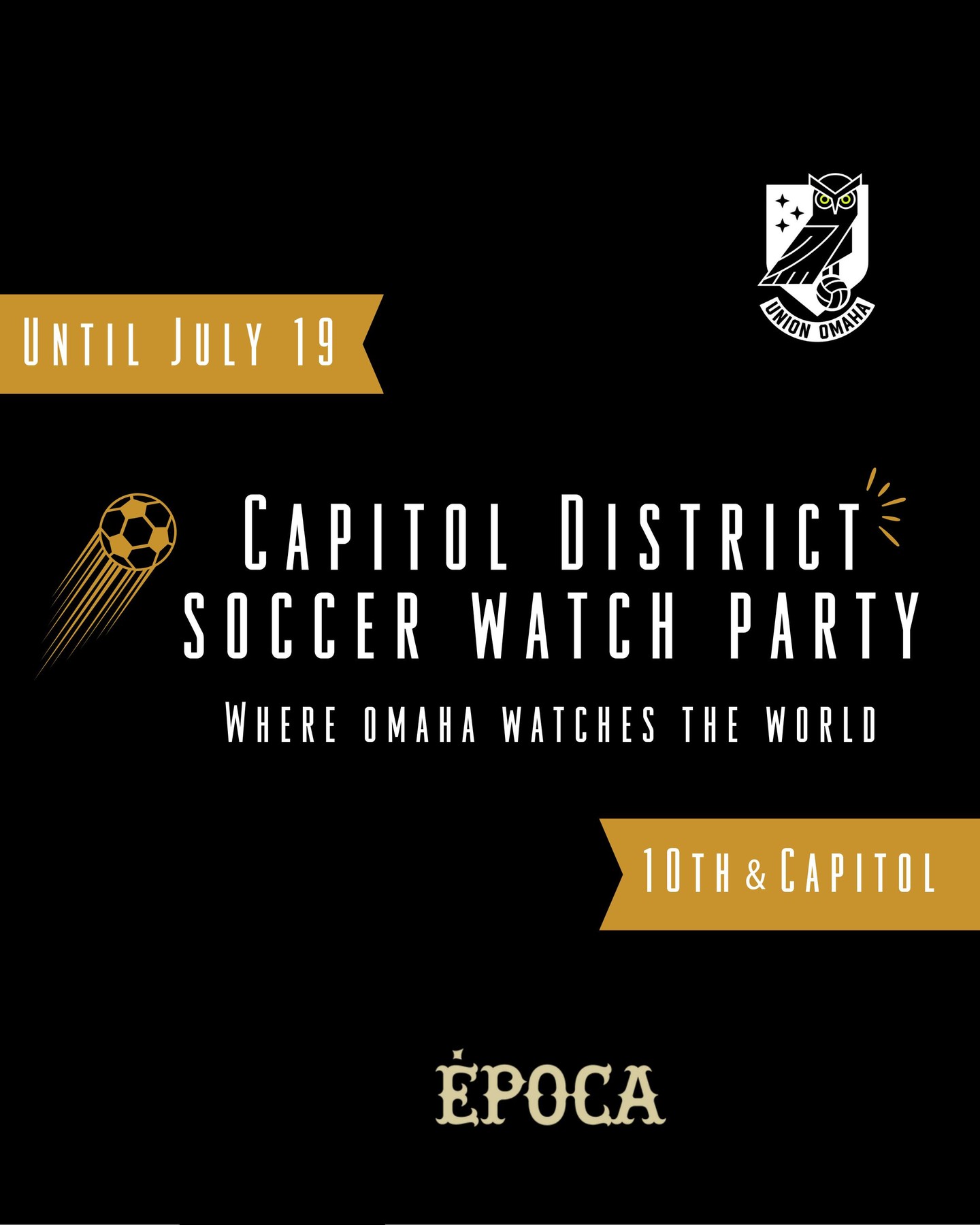 Tomorrow night = World Cup + @union_omaha! โฝ๏ธ
Meet the team, test your skills on their soccer inflatable game, enjoy food and drinks from @epocacantina, and catch the match on the Beam at 8 PM. Don't miss out!
๐ More info at the link in bio!
