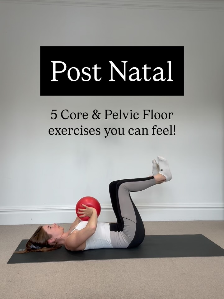 Sharing some of my favourite deep core at the moment for rebuilding after 2nd c section 16 weeks ago. 💪 Pilates balls are super effective at switching on the deep core and helping us to connect to the pelvic floor on the ball squeezes! These are great to do if you want to feel the muscles working and coordinating with other muscles. 🫶 Exhale on the squeezes! Let me know if you try them or would like more workout ideas. ♥