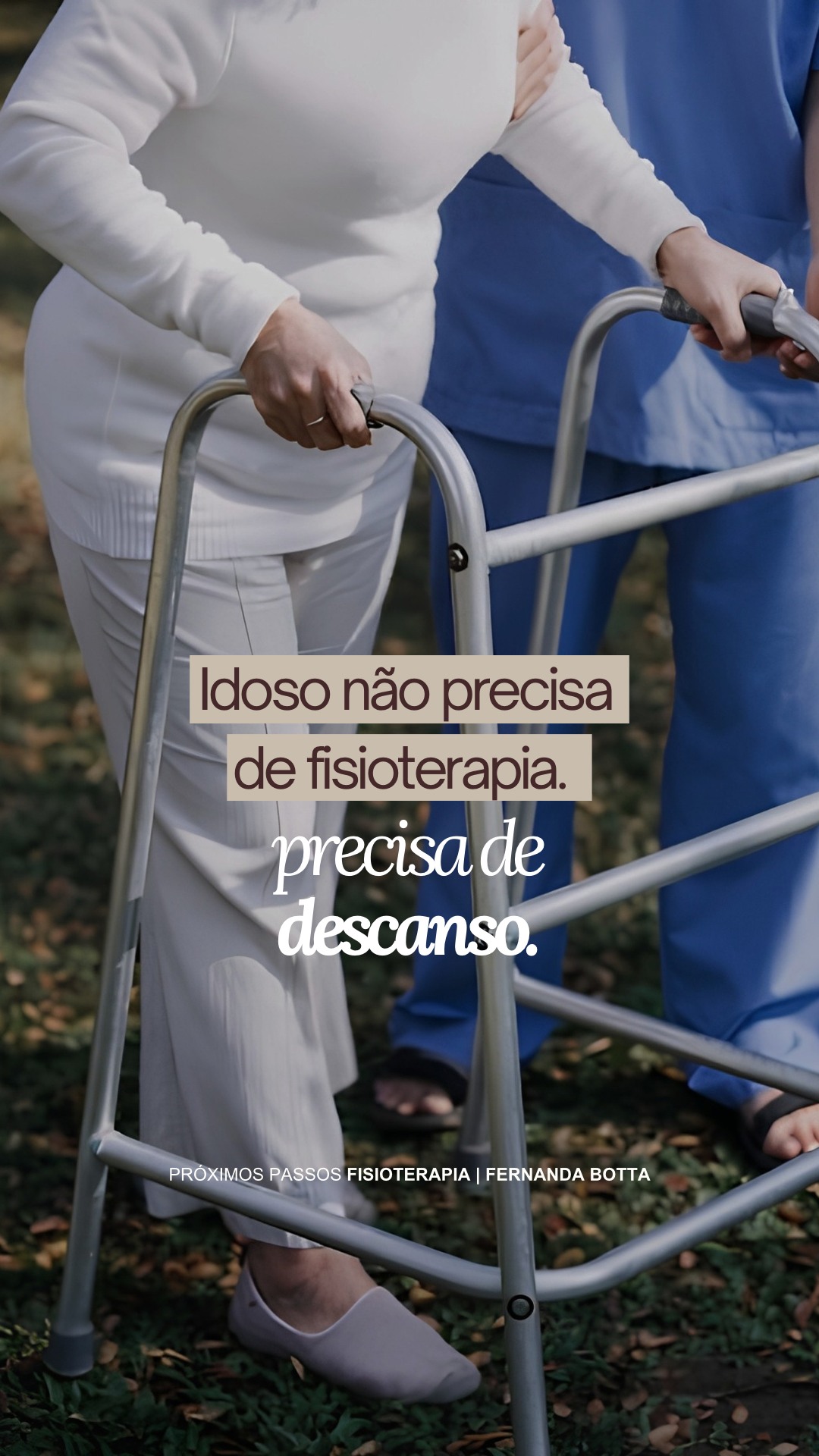 Esse mito custa caro. Custa quedas, fraturas, perda de autonomia e anos de qualidade de vida.
O descanso tem lugar no cuidado com o idoso, mas não substitui o movimento e nunca vai substituir.