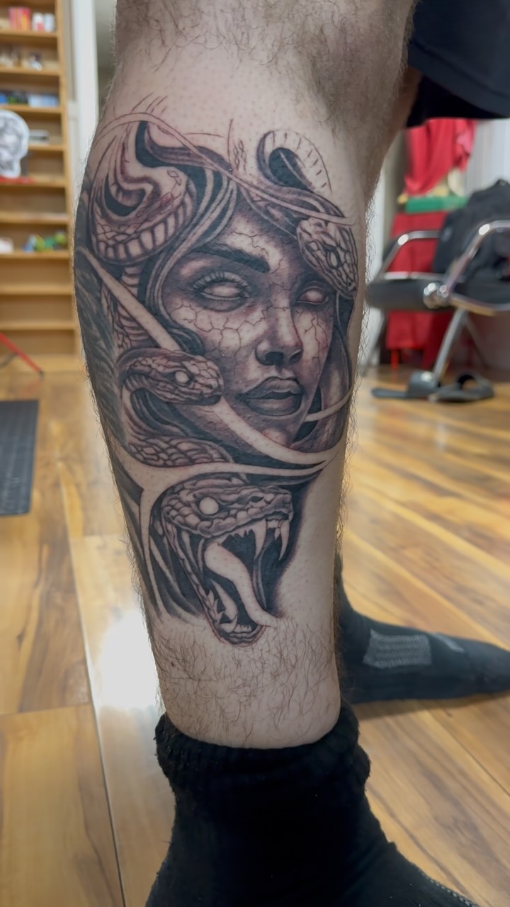 Another session down added to a full leg in progress. Enjoy π #btkink #genevany #billythekidmeyers #awardwinning #instagood