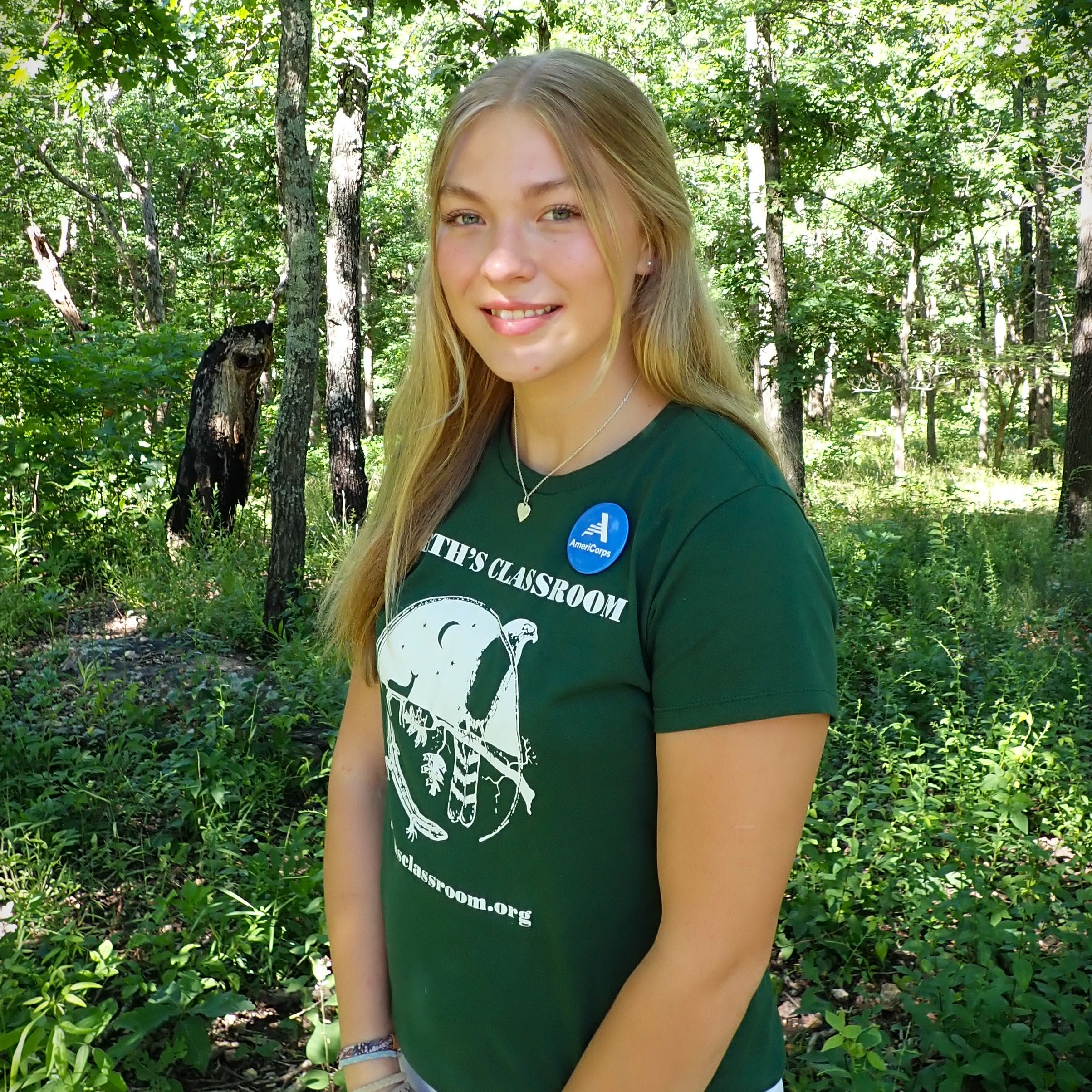 WELCOME, SKY!! We are very ecstatic to be hosting another AmeriCorps VISTA Volunteer here at Earth's Classroom! Sky will be at our site for one full year. She is already diving into Earth's Classroom's mission to pilot new ambitions. Stream Teams United is sponsoring the AmeriCorps VISTA Volunteer program here in the state of Missouri. More information about it can be seen HERE:
https://www.streamteamsunited.org/americorps.html
Here are a few words from Sky:
Hi, I’m Skyler Grimm Hardin from Union, Missouri! Here’s a little bit to get to know me: I love going on hikes with my dog Beau, rock climbing, swimming and paddling, painting and making pottery, and even a good movie night with friends or family. But one of the things I’m most excited about right now is my amazing new role as an AmeriCorps VISTA Volunteer with Earth’s Classroom.
I’ve always wanted a life and career that feels meaningful, especially one connected to protecting ecosystems, wildlife, and helping others appreciate the world around them. I hope to do that through teaching, fieldwork, and supporting grant writing and fundraising. Earth’s Classroom has already given me the opportunity to experience all three, which truly feels like a dream come true and a full-circle moment for me.
As a former FSCE student with Earth's Classroom, I had the chance to learn from the incredible Wild Bill and Tame Jody, and that experience had a huge impact on both my life and the direction I wanted to take. Earth’s Classroom's mission, “To use experiential education to advance awareness, understanding and appreciation of ecology, cultural history and their interrelationships,” continues to guide and inspire me. It serves as a compass and reminds me why this work matters so much to me.
🙂 SO, HUGE WELCOME TO SKY!! Excited for this year of service!