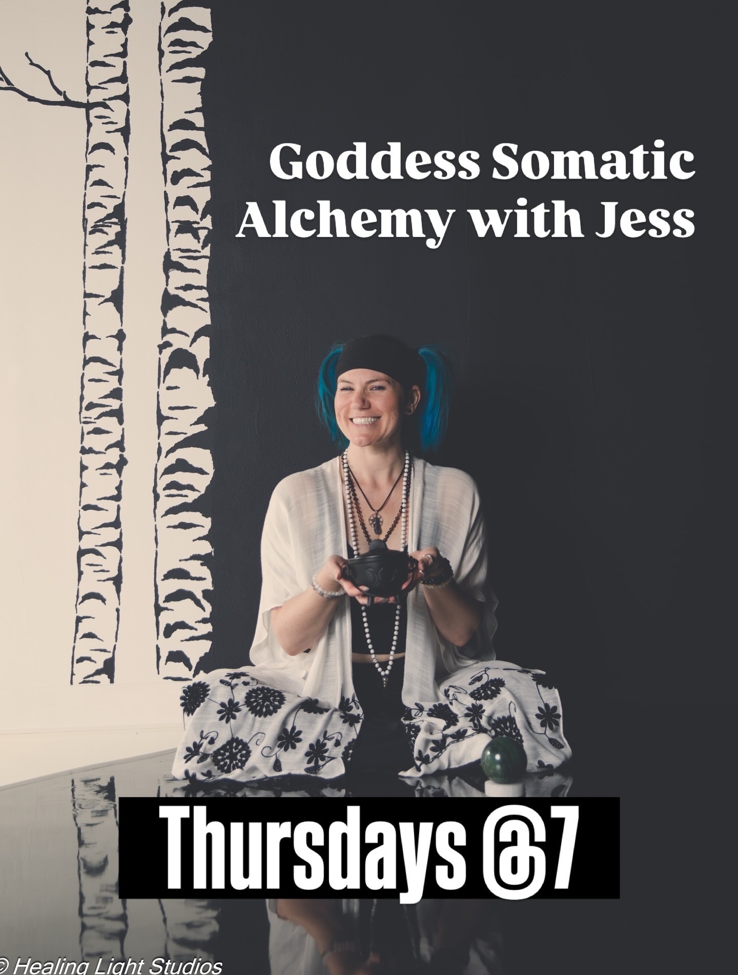 Every Thursday at 7! This trauma-informed, all-levels class blends Kundalini breathwork, movement, meditation, mantra, energy work, and intuitive dance into a powerful practice of nervous system healing, feminine empowerment, and embodied transformation. Goddess Somatic Alchemy supports the release of stress, stored tension, and limiting patterns while cultivating greater confidence, self-trust, resilience, and connection to your authentic voice. Through breath, movement, mantra, music, and community, we create opportunities for deep somatic healing while remembering the wisdom already living within us. Rooted in both lived experience and professional training, this class honors the journey of reclaiming the Divine Feminine—not as something outside of ourselves, but as the innate power, intuition, creativity, and wisdom that have always been ours. Expect trauma-informed breath-work, movement, laughter, mantra, connection, nervous system nourishment, and opportunities for authentic expression. We laugh. We sing. We dance. We move energy. We celebrate. Healing does not have to be heavy. No prior experience is necessary. Every practice is adaptable and designed to meet you exactly where you are. Whether you’re seeking healing, empowerment, community, or a deeper connection with yourself, this class offers an invitation to step out of survival mode and into supportive space to heal, rise, and remember alongside other women. Together, we remember who we are. Offered in person and online with recordings available in members portal. Book this class at a one time drop-in rate, or included in Ultimate and Jess’s memberships. Our virtual only membership includes a free 7-day trial, and only $33 a month beyond that. Cancel or change memberships any time easily through your members portal! #somatichealing #traumainformedyoga #goddess #femininepower #kundalini