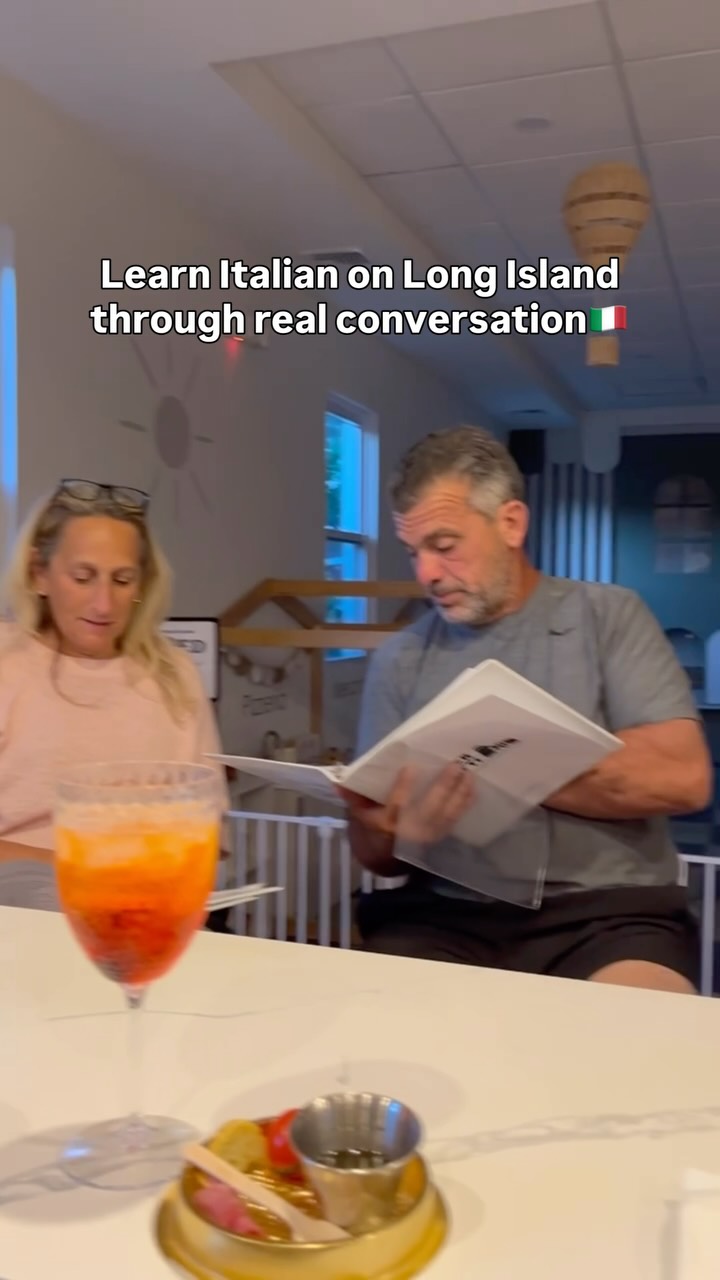 Learn Italian on Long Island through real conversations 🇮🇹✨ Whether you’re a beginner or looking to refresh your skills, Per Tutti’s adult Italian classes make learning engaging, practical, and fun.
