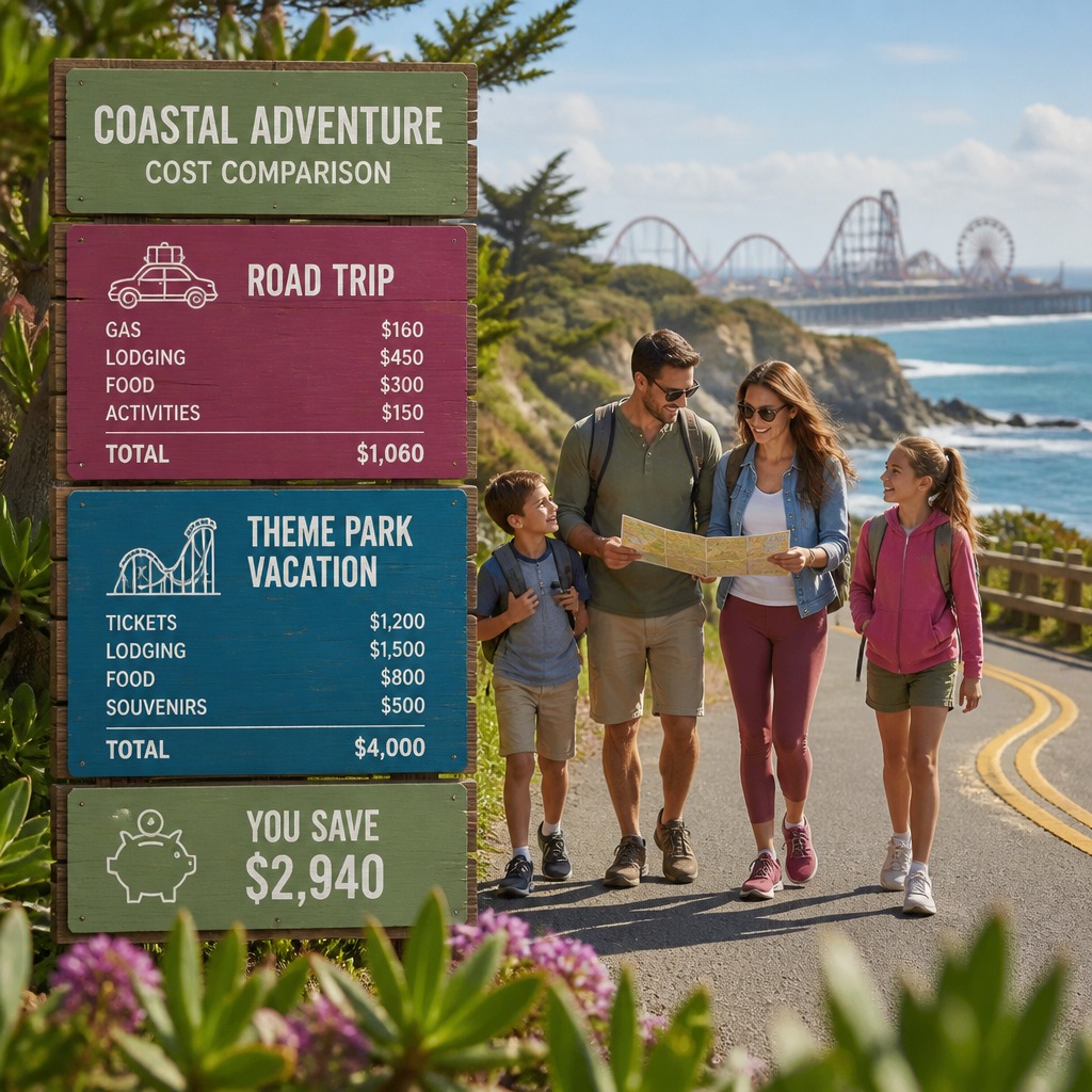 Ever wondered if a week abroad could beat a theme-park splurge? We did the math — and the results might surprise you! ✈️🧳
Sample week abroad (family of four, budget-friendly itinerary):
• Flights: $1,600
• Lodging (7 nights): $700
• Food: $420
• Local transport & activities: $360
• Attractions & tours: $300
Total: $3,380 — lots of culture, beach days, and off-the-beaten-path memories! 🌍👨👩👧👦
Typical US theme-park vacation (family of four, 3 days):
• Park tickets: $1,000
• Flights/driving: $600
• Lodging (4 nights): $900
• Food & extras: $700
• Fast passes/experiences: $400
Total: $3,600 — epic thrills, long lines, and big-ticket add-ons! 🎢🍔
Which would you pick: lazy seaside mornings and local markets, or adrenaline-packed park days? Tell us below and tag a friend who needs this comparison! Want our full budget itinerary and packing tips? Link in bio! 🌟 #FamilyTravel #BudgetTrip #TravelWithKids #ExploreWithKids #FamilyAdventure #TravelSmart #KidsWhoTravel #WeekAbroad