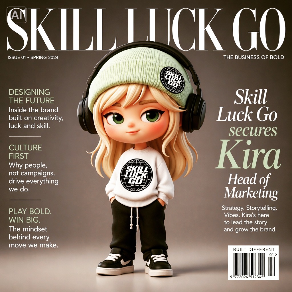 Front page, nice one Kira!
Statistically speaking, 99% of people look 100% better in Skill Luck Go®.
Meet Kira, our 2nd official mascot and full-time marketeer.
She’s got the skill, she’s got the luck, and honestly, she just really wanted an excuse to wear the new woollen beanie.
Welcome to the crew, Kira. ☕️⚡️
#SkillLuckGo #meetkira #Streetwear #VibeCheck