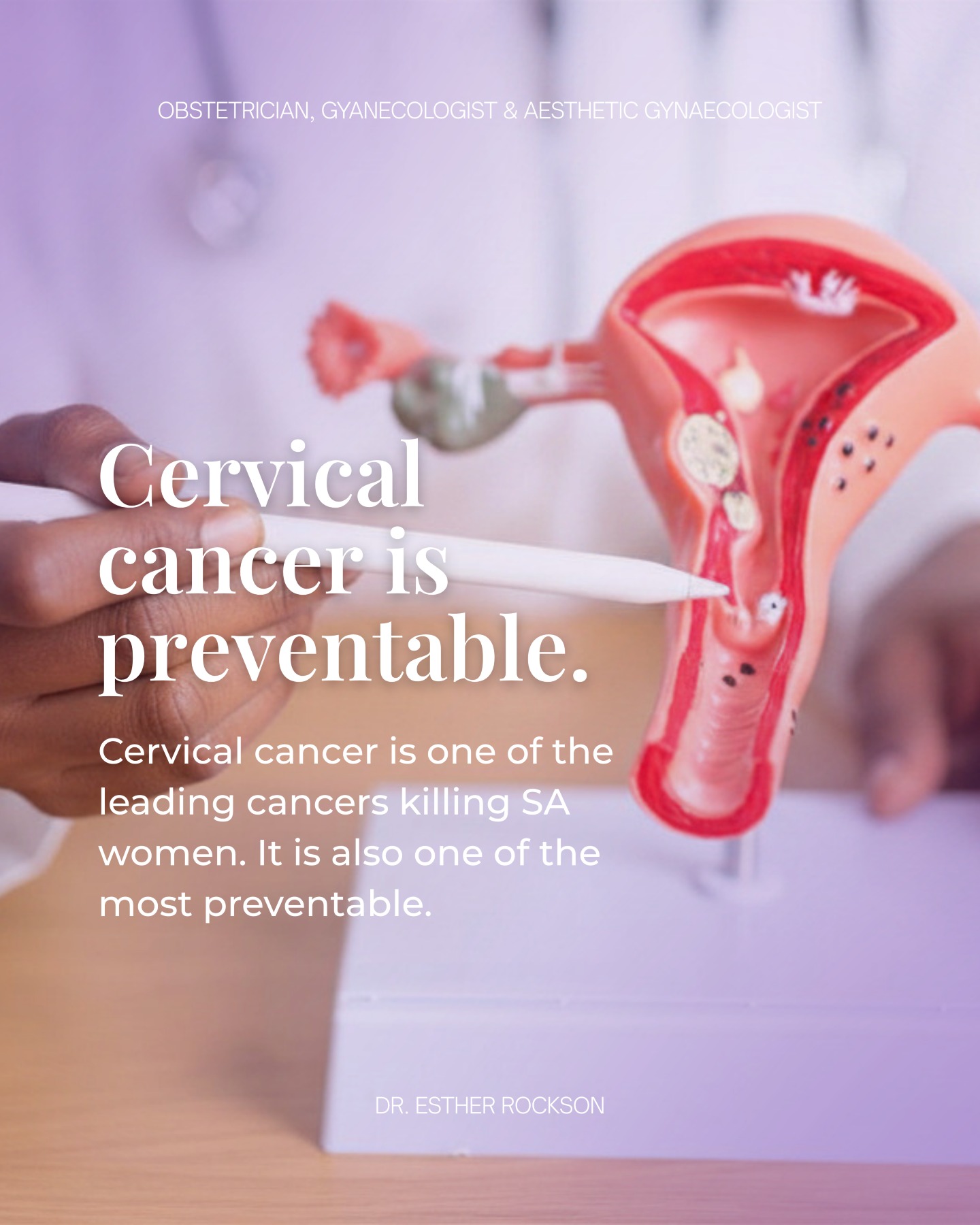 Today is National Cancer Survivors Day, and June is Youth Month; which makes this the right week to talk about a cancer we can largely prevent.
Two things make almost all the difference: the HPV vaccine and the Pap smear. Both are accessible. Both are life-saving. Both are not done often enough.
Swipe through. Share with a young woman in your life.
📞 011 458 2369 | 011 458 2118
📧 busamed@docroc.co.za
📍 4 Cransley Crescent, Midrand
#drestherrockson #obstetrician #womenshealthsa