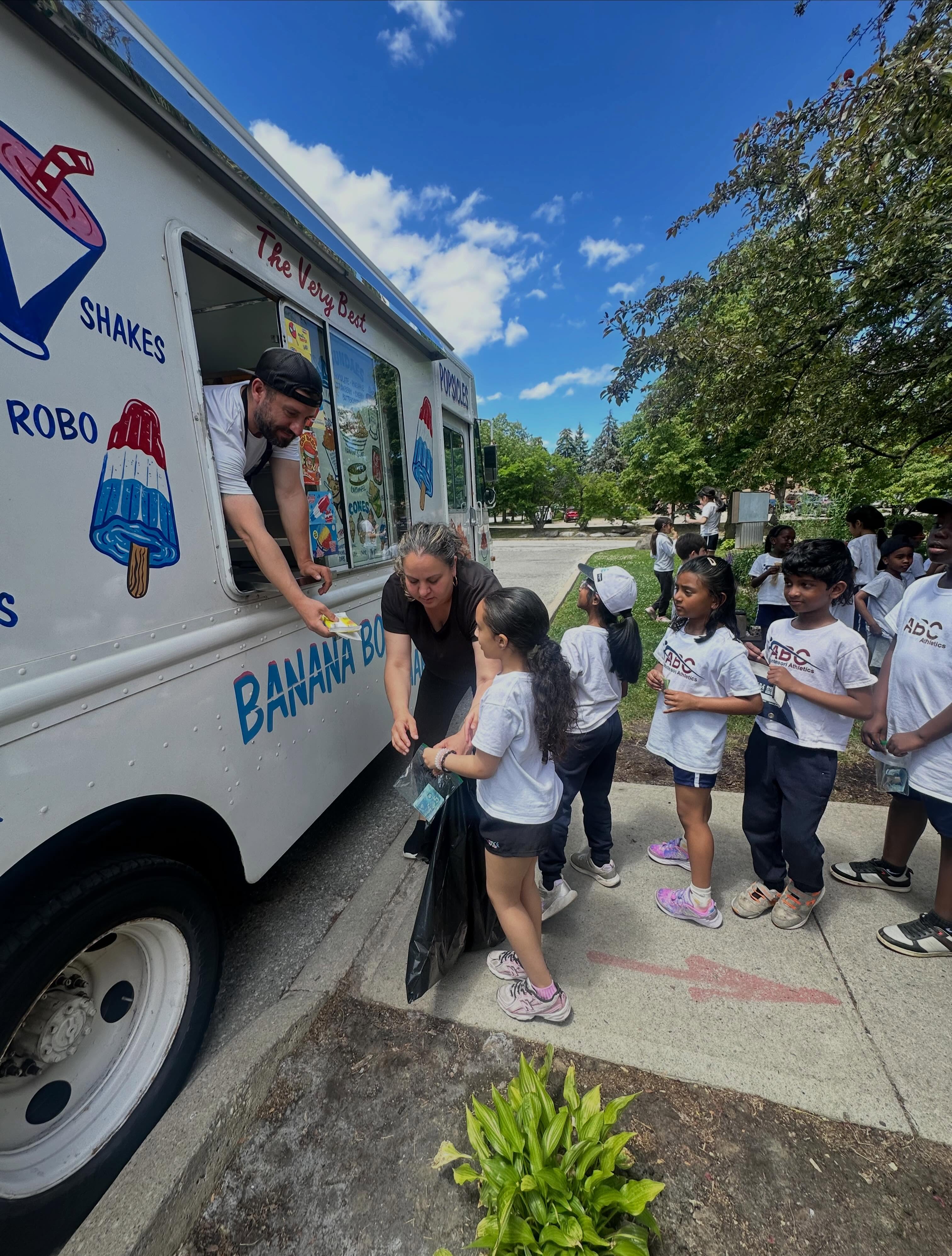 As the #sportsday concluded, the icecream truck rolled in to serve treats to students! Thank you @albsofty_icecreamtruck for your many years of serving joy and memories! #school2026 #schoolisfun #endofschoolyear