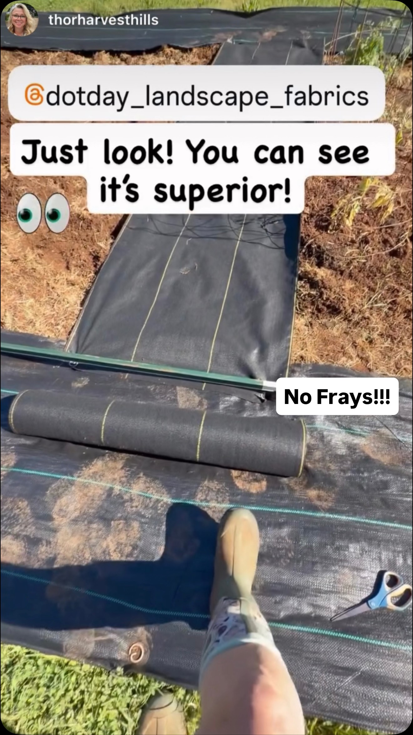 Sometimes customers say it better than we ever could 😃💪💚 #landscapefabric #weedbarrier #gardenfabric #landscaping #groundcover