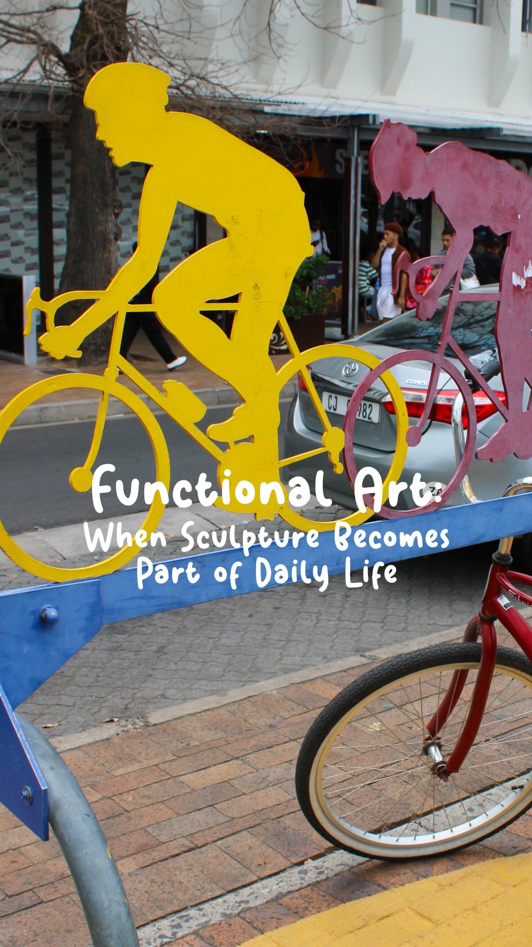 When does a sculpture stop being something we look at and start becoming something we use?
In Dreamscapes: Form and space through curious eyes, some artworks do more than occupy public space. They become part of it.
This is the idea behind functional art – creative works that serve a practical purpose while also inviting curiosity, conversation and delight.
A bicycle rack can become a sculpture.
A bench can become a gathering place.
A familiar object can be transformed into something unexpected.
Functional public art asks us to engage differently with our surroundings. It reminds us that beauty does not have to be separate from everyday life, and that the spaces we share can be both useful and imaginative.
📍 Dreamscapes runs until 30 January 2027. LINK IN BIO to learn more or download the Digital Exhibition Guide.
In partnership with @visitstellenboschnow and proud patron Private Clients by Old Mutual Wealth.
#SOST #Dreamscapes #PublicArt #Stellenbosch #WealthCurated