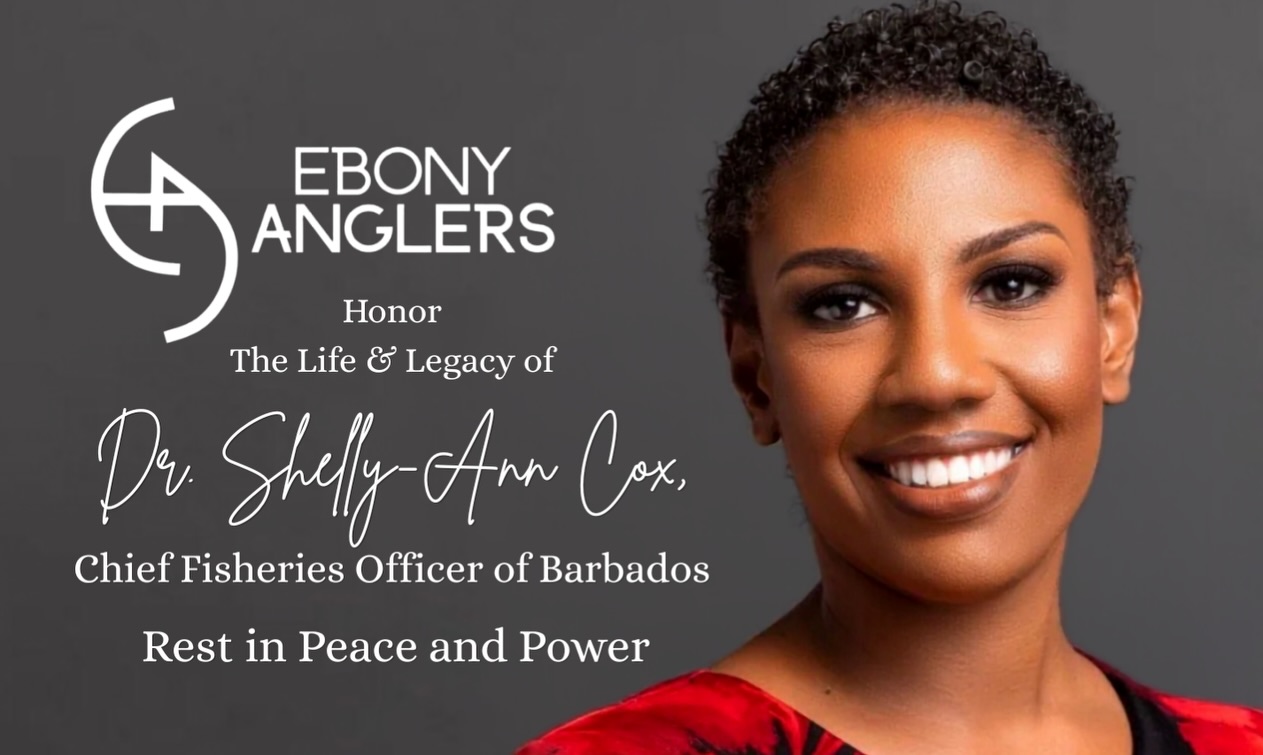 It is with profound sadness that we, The Ebony Anglers, extend our deepest condolences to the people of Barbados in the sudden loss of Dr. Shelly-Ann Cox, Chief Fisheries Officer of Barbados. Dr. Cox had a true call on her life, that she fulfilled with great fervor and zeal. She was a champion for women and youth, and for the sustainability of the fishing community at large.
Dr. Cox was a woman of great vision, and her impact had a lasting global reach. Throughout our time of working with her, it was clear that our missions were aligned. In 2024, Dr. Cox contacted the Ebony Anglers as part of her initiative to rebuild the aging harvesting sector of the island’s fishing economy. She was drawn to our accomplishments as award-winning Black female anglers in the American sportfishing world, and to our work teaching youth the fundamental skills of fishing and boating. In 2025, our collective work with her produced the island’s first Ebony Anglers Fishing Fundamentals Junior Anglers Camp for 25 amazing Bajan youth. In addition, she invited the Ebony Anglers to compete in the 35th Annual Sir Charles Williams International Fishing Tournament. The camp seeded a growing love of fishing in young people, that Dr. Cox hoped would then result in them seeking careers in the fishing sector. Resulting from the success of the 2025 camp initiative, our joint efforts continued with the 2nd Annual Junior Anglers Camp in April of 2026.
Dr. Cox hosted the Ebony Anglers with impeccable professionalism, and profound respect for our shared missions. She introduced us not only to the beauty of her island home, but to the hard-working fisherfolk whose daily sacrifices make the economy thrive.
With Dr. Cox we found common ground and shared passion in the work to raise the awareness and influence of sportfishing among the youth and women of Barbados. We valued her experience and brilliance, and her dedication to the upliftment of the fisherfolk of Barbados. We honor her impeccable leadership, and her passion for this work. We will truly miss her.