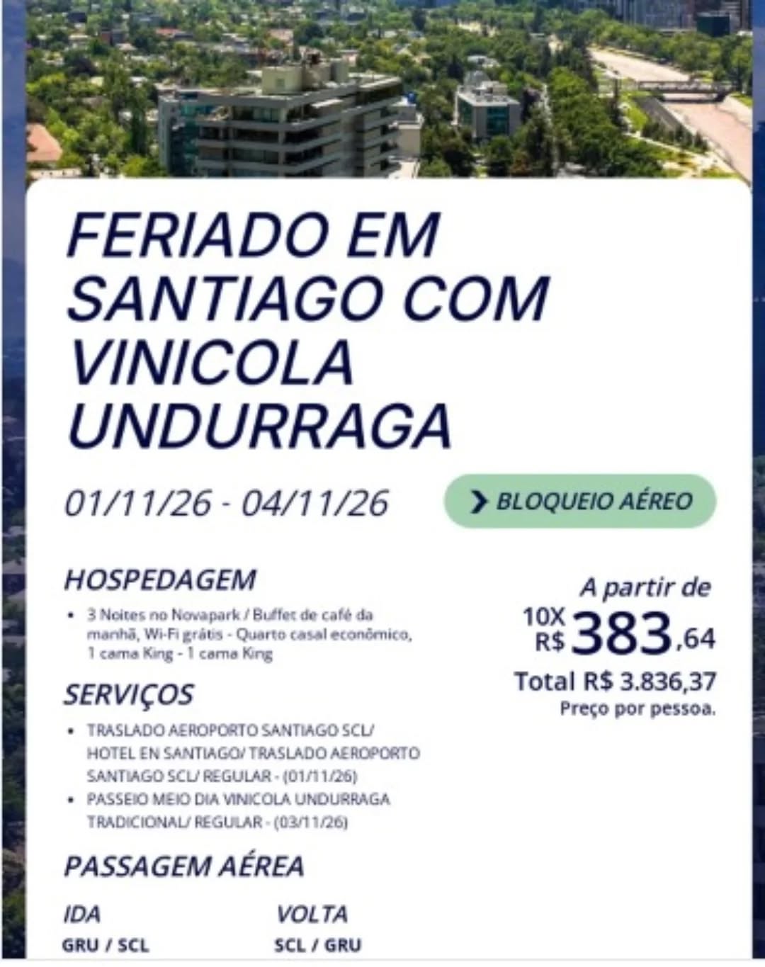 Viaje Bem no feriado: Santiago espera por você!