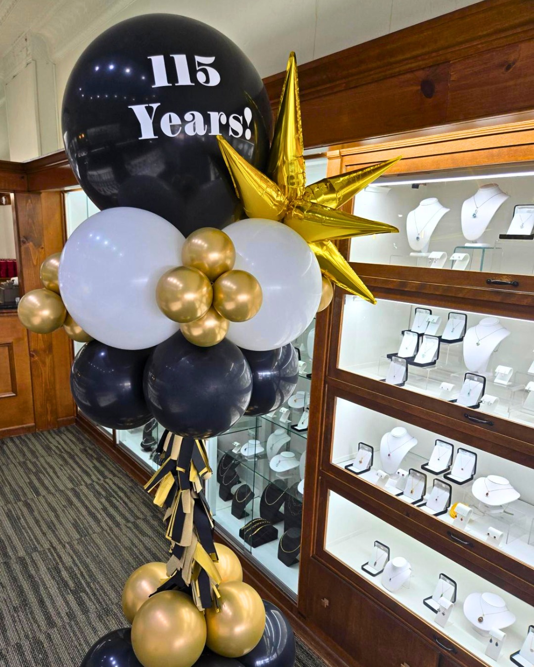 #HappyAnniversary! Earlier this week we had the pleasure of celebrating 115 years of @stones.jewelry1911
We are so very thrilled to celebrate such a vital community member and business. Stones Jewelry has seen Wheaton through it all — from fires to generations of family members — and we know there are many more years to come! Thank you for all the years you’ve dedicated toward providing the best service possible.
Learn more about Stones Jewelry here ➡️ https://stonesjewelry.com/
🎈 by @thewheatonballoon
#Wheaton #SupportLocal #DowntownWheaton