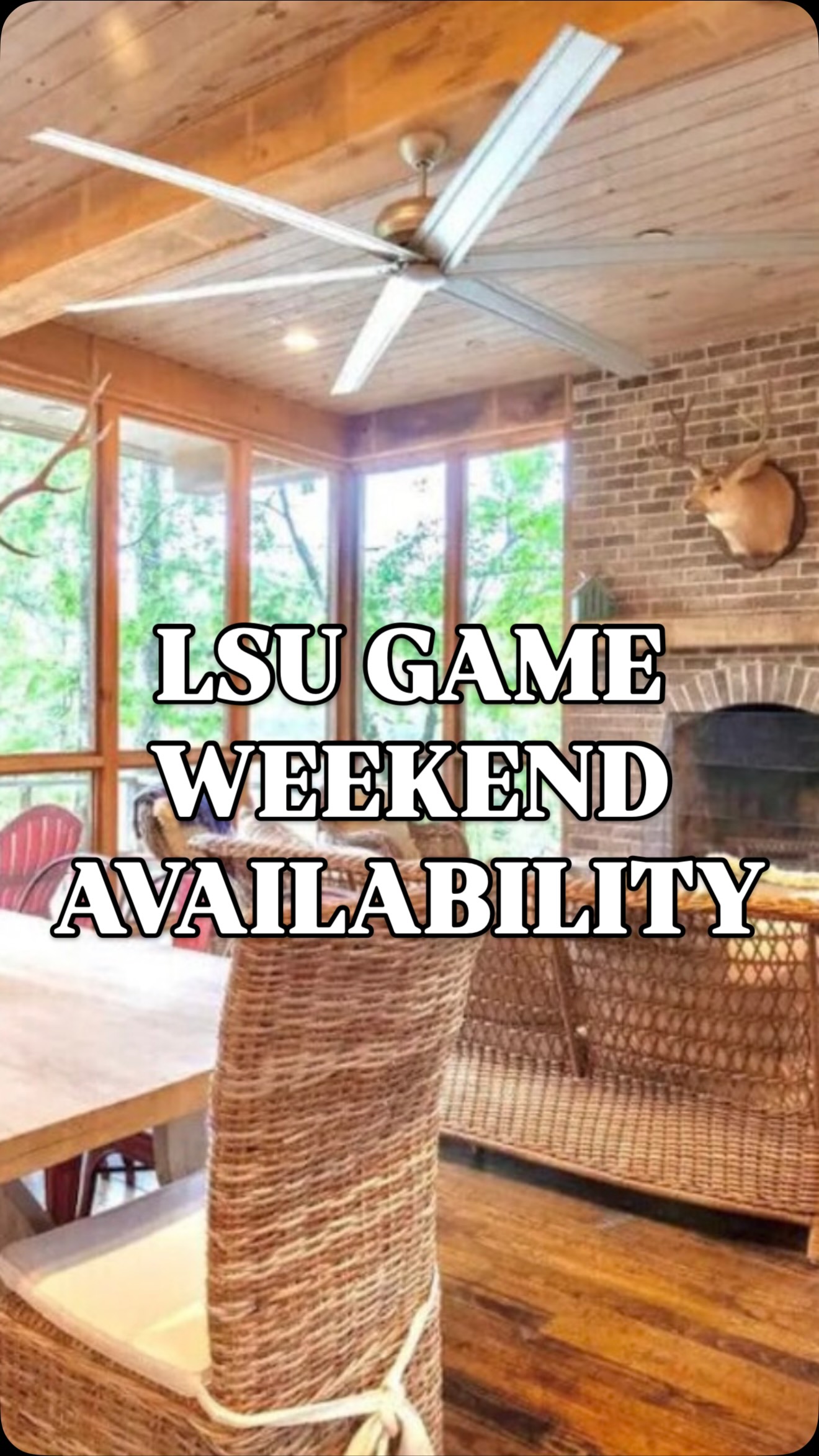 LAST MINUTE OPENING — Ole Miss vs. LSU 🏈
You’ll want to jump on this one while you still can! This charming cabin in the woods rests next to a private lake, just minutes away from the Square and Vaught-Hemingway Stadium. This 3 bedroom, 2 bathroom property features a large screened porch, game room, deck and fire pit area, offering plenty of space to gather.
📞662-832-1474
✉️office@oxfordrentalproperties.com
🌐https://vrbo.onelink.me/ItNz/hkahnts5
#OxfordRentalProperties #OleMiss #OxfordMS