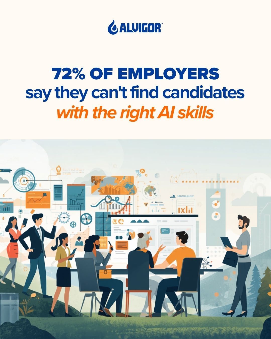 Most employers are still searching for AI-ready candidates.
But here's what the data actually shows, the skills you're hiring for don't yet exist at scale in the market.
Candidates claim AI experience. Few can demonstrate it where it matters: in real tasks, real decisions, real workflows.
The companies moving fastest on AI aren't winning the talent war. They're skipping it entirely by building AI capability from within.
That's the shift.
At ALVIGOR, we train your existing people to work with AI not just use it. Applied. Practical. Built around your industry.
If you're still waiting for the right candidate to walk through the door, this carousel is for you.
#AITraining #WorkforceDevelopment #FutureOfWork #AISkills #ALVIGOR