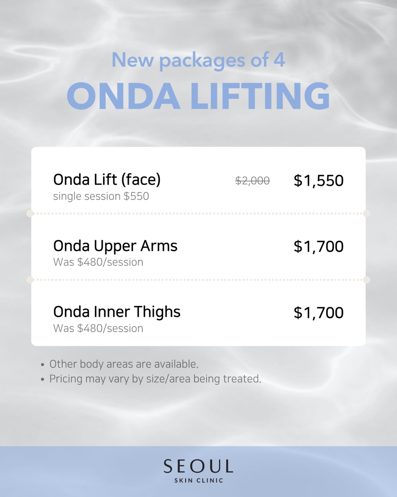 ๐ ONDA SERIES PROMO ๐
Looking to sculpt, firm, and refine your contours? Our ONDA Coolwaves technology is the ultimate non-invasive solution for targeted body and face treatments ๐ค
Checkout our special 4-session packages:
โจ ONDA Face
โจ ONDA Body: Upper Arms
โจ ONDA Body: Inner Thighs
Other Possible Areas: Back of Thighs, Buttocks, Tummy, Love Handles, Bra Strap, and Calves.
Why ONDA packages?
โซ๏ธ Visible results for fat, cellulite, and skin laxity.
โซ๏ธ Pain-free with no bruising.
โซ๏ธ Resume your day immediately.
๐ Pricing may vary by area size (especially those large body areas). Accurate quotes provided during your consultation.
๐ T&Cs apply.
โป Disclaimer: Individual results may vary. Treatments may not be suitable for everyone. All plans are tailored to your unique needs and safety.
๐ DM us or tap the link in bio to book your consultation!
๐ซด Great results start with the right hands.
๐๐๐จ๐ฎ๐ฅ ๐๐ค๐ข๐ง ๐๐ฅ๐ข๐ง๐ข๐
๐ L4, 61โ63 Market St, Sydney (Opposite Westfield CBD)
โฐ Tue to Sat
๐ 0490 532 832
๐ ONDA 4ํ ํจํค์ง ํ๋ก๋ชจ์
๐
ํ์ด์ค ๋ฐ ๋ฐ๋ ๋ผ์ธ์ ๋ ํ๋ ฅ ์๊ณ ๋งค๋๋ฝ๊ฒ ๊ฐ๊พธ๊ณ ์ถ์ผ์ ๊ฐ์? ํต์ฆ ์๋ ๋ฆฌํํ
, ์จ๋ค(ONDA) ์ฟจ์จ์ด๋ธ๋ก ์์ฑํ๋ ์๋ฒฝํ ์ปจํฌ์ด๋ง์ ๊ฒฝํํด ๋ณด์ธ์ ๐ค
์จ๋ค 4ํ ์ง์ค ํ๋ก๊ทธ๋จ์ ํ์ธํด๋ณด์ธ์:
โจ ์จ๋ค ํ์ด์ค (์ด์คํฑ & ์ฌ๋ถ๋ณผ)
โจ ์จ๋ค ๋ฐ๋: ํ๋
โจ ์จ๋ค ๋ฐ๋: ์์ชฝ ํ๋ฒ
์ง
๊ทธ ์ธ ์์ ๊ฐ๋ฅ ๋ถ์: ํ๋ฒ
์ง ๋ค์ชฝ, ์๋ฉ์ด, ๋ณต๋ถ, ๋ฌ๋ธํธ๋ค, ๋ธ๋์ง์ด ๋ผ์ธ, ์ข
์๋ฆฌ
ONDA์ ์ฅ์ :
โซ๏ธ ์ง๋ฐฉ ๊ฐ์, ์
๋ฃฐ๋ผ์ดํธ ๋ฐ ํ๋ ฅ ๊ฐ์ .
โซ๏ธ ํต์ฆ๊ณผ ๋ฉ ๊ฑฑ์ ์๋ ํธ์ํ ์์ .
โซ๏ธ ์์ ์งํ ๋ฐ๋ก ์ผ์์ํ ๊ฐ๋ฅ.
๐ ์์ ๋ฉด์ ์ ๋ฐ๋ผ ๋น์ฉ์ด ์์ดํ ์ ์์ผ๋ฉฐ, ์์ธํ ์๋ด๋ ๋๋ฉด ์๋ด ์ ๋์๋๋ฆฝ๋๋ค.
๐ ์ด์ฉ ์ฝ๊ด ์ ์ฉ.
โป ์๋ด: ์์ ๊ฒฐ๊ณผ๋ ๊ฐ์ธ๋ง๋ค ์ฐจ์ด๊ฐ ์์ ์ ์์ต๋๋ค. ๋ชจ๋ ์๋ด๊ณผ ์น๋ฃ ๊ณํ์ ๊ณ ๊ฐ๋์ ์์ ์ ์ํด ๊ฐ๋ณ ๋ง์ถคํ์ผ๋ก ์งํ๋ฉ๋๋ค.
๐ ์์ฝ ๋ฐ ์๋ด ๋ฌธ์๋ DM ํน์ ํ๋กํ ๋งํฌ๋ฅผ ํ์ธํด ์ฃผ์ธ์!
๐ซด Great results start with the right hands.
๐๐๐จ๐ฎ๐ฅ ๐๐ค๐ข๐ง ๐๐ฅ๐ข๐ง๐ข๐
๐ L4, 61โ63 Market St, Sydney (Opposite Westfield CBD)
โฐ Tue to Sat
๐ 0490 532 832