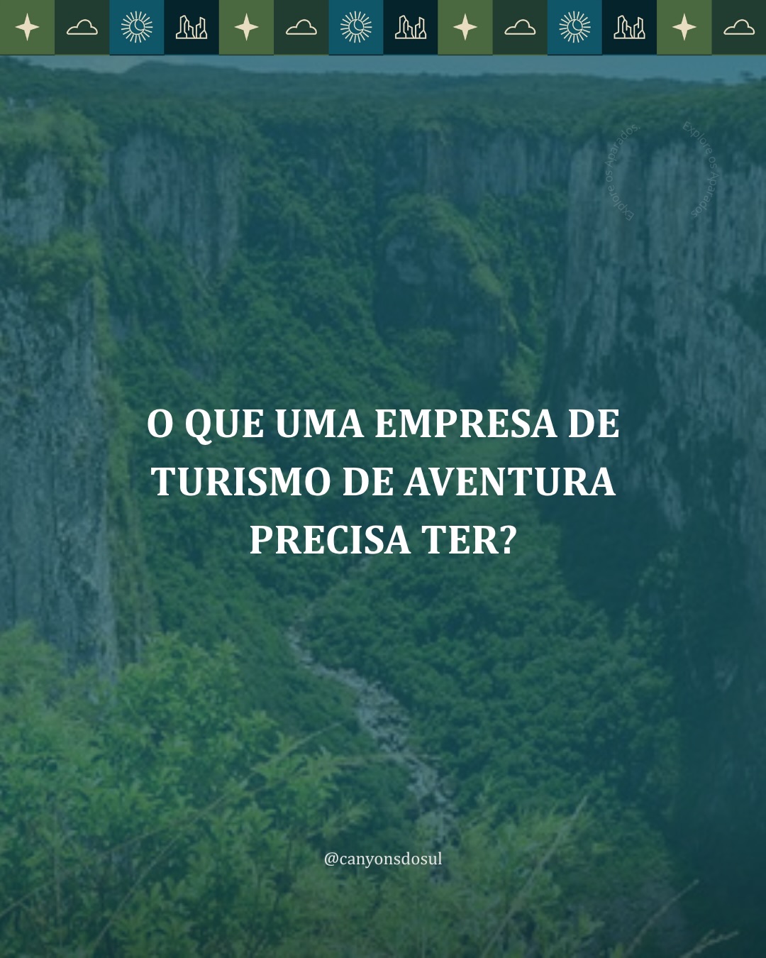 Aventura e segurança caminham juntas.
Antes de contratar qualquer atividade ao ar livre, procure conhecer a empresa, entender os procedimentos adotados e esclarecer todas as suas dúvidas.
Informação não tira a emoção da aventura. Ela torna a experiência mais segura e responsável para todos.
E você? Já costuma verificar esses itens antes de contratar uma atividade?
#ecoturismo #segurançanoturismo #destinosimperdíveis #aventura #trilhas