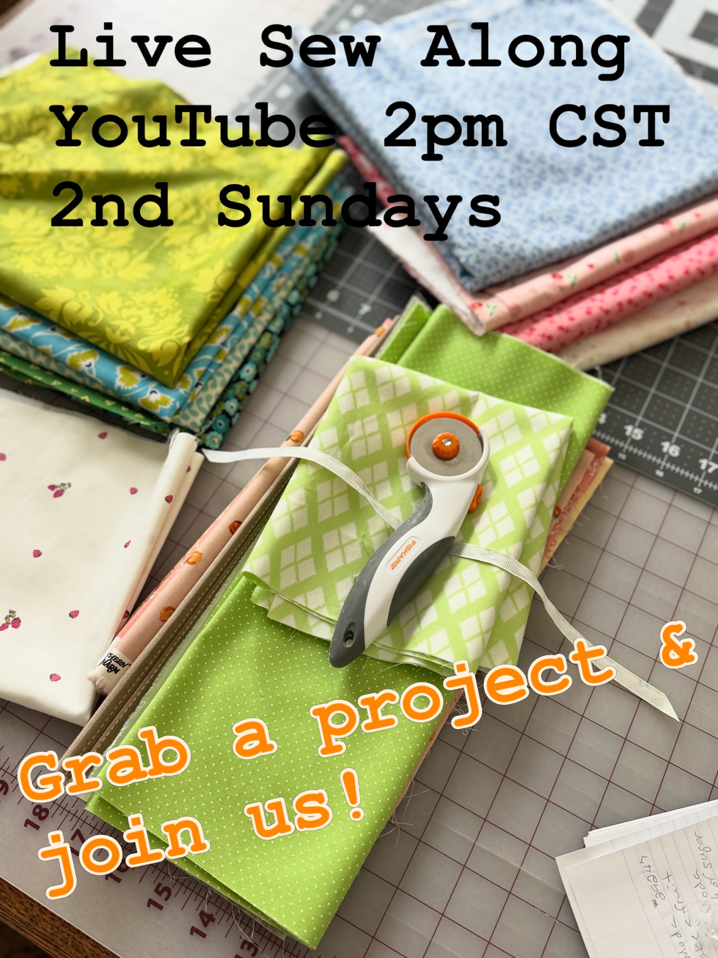 Today is our Boho Heart Live Sew Along, and all the Summer Improv Houses folks are invited too, because this week’s live didn’t upload. Y’all are all welcome to use this event as an excuse to stop and work on a creative project for a bit. See you at 2pm Central. The internet situation is better today and the replay will be available on YouTube.