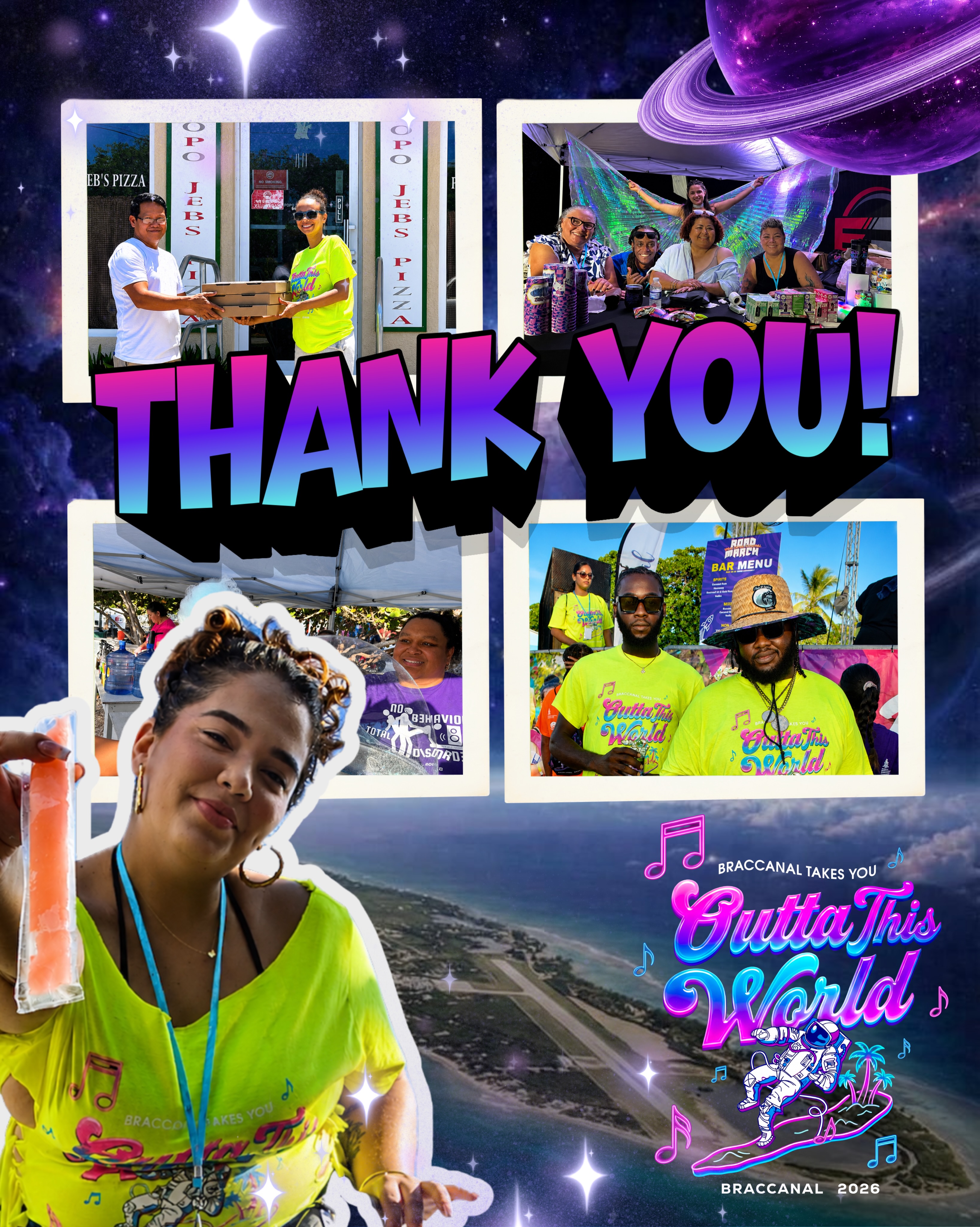 Braccanal Carnival 2026 was truly Outta This World! ✨🚀
From the electrifying fetes and the stunning car show to the energy, colour, and excitement of the Road March, Braccanal once again reminded us why it’s one of the most anticipated celebrations on the calendar.
A special thank you to our amazing sponsors:
@mysch_cayman
@mdahacayman
@ttdcayman
@caymanculture
@eprentals345
@caymanfoodsjs
@paradiserealtycyb
@gemlandscapingcyb
@kirkconnellsmarket
Popo Jebs, Scott Development, and Thompson Shipping!
To our DJ’s, you set the vibes for each event and keep it going through the whole weekend. We truly appreciate each of your talents and can see the love for your craft! You guys are amazing!
@ovadose
@joshie.vybz
@kiing.nando
@djcrazyy_
@selectateeje
@soundrevolution345
We also extend our heartfelt gratitude to our dedicated committee members and hardworking volunteers whose countless hours of planning, organizing, and behind-the-scenes efforts made this event possible. Your commitment and passion are the foundation of Braccanal’s success.
Big Shoutout to the @bracracingassociationcommittee for partnering with us for the Car & Bike Show- Family Fun Day. Our theme this year was “Small Actions, BIG Impact” and we did just that!
A huge thank you to our food vendors for keeping everyone fueled throughout the festivities and for adding even more flavour to the Braccanal experience.
To everyone who danced, celebrated, supported, and made memories along the way—thank you for making this year’s Braccanal one for the books. The energy was unmatched, the spirit was infectious, and the vibes were truly out of this world.
Until next year, Braccanal family! ✨🚀🥳