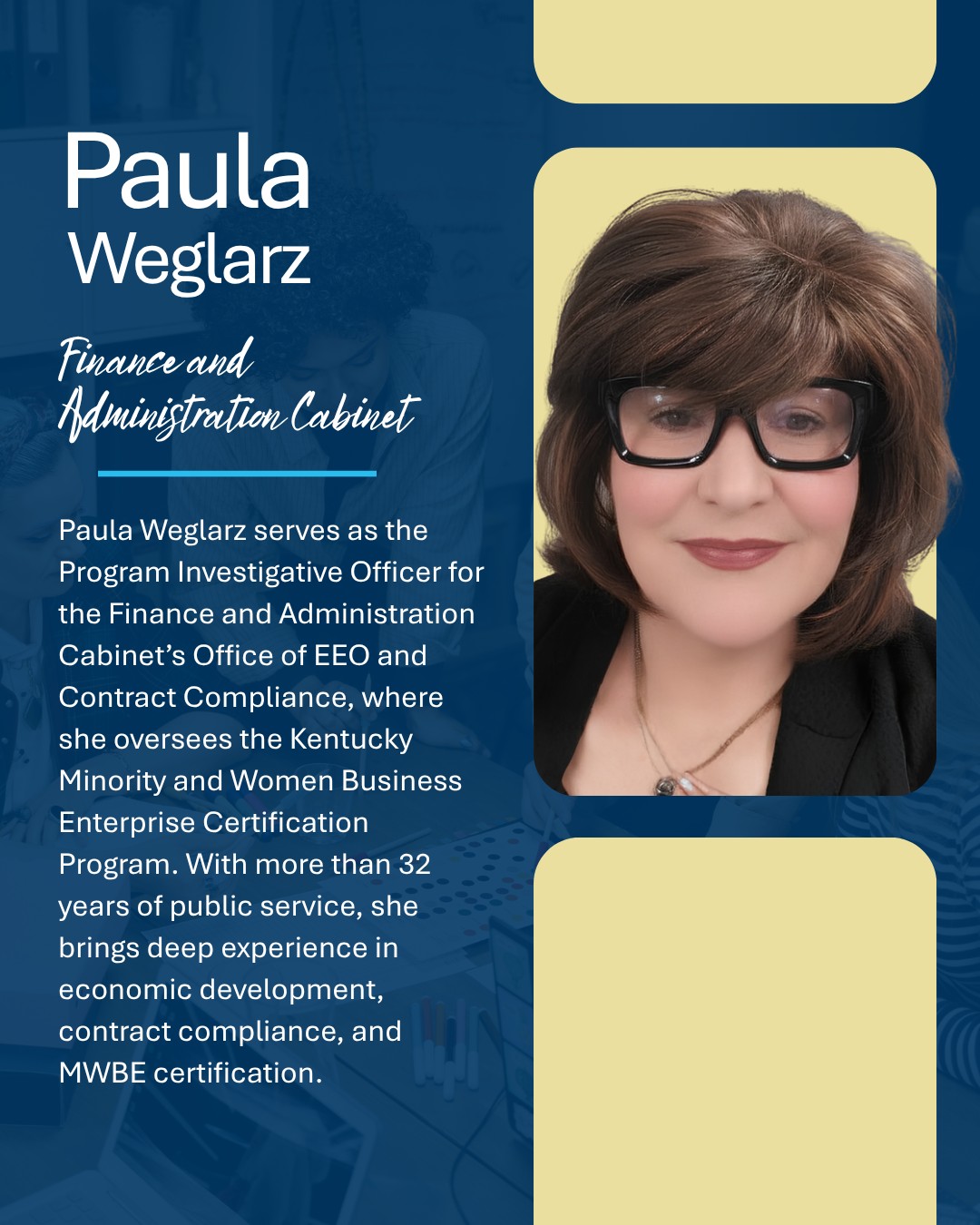 ✨ Meet the Speakers ✨
Join us in Lexington for a Strong Women Strong Coffee conversation focused on certifications, government contracts, procurement, networking, and resources for small business growth.
This session will feature Paula Weglarz with the Finance and Administration Cabinet’s Office of EEO and Contract Compliance, Sherita Miller with the City of Lexington, and Pam Pearson with the U.S. Small Business Administration Kentucky District Office.
Together, they bring experience in MWBE certification, local procurement, federal contracting programs, and business development resources designed to help small business owners better understand opportunities available to them.
📍 Old North Bar
📅 Tuesday, June 16
⏰ 9:00 AM – 10:30 AM
Reserve your spot with the link in our bio: @wbckentucky
With support from our sponsor, @republicbank, and our coffee partner, @north_lime.
#StrongWomenStrongCoffee #WBCofKY #WomenInBusiness #LexingtonKY #SmallBusinessResources #GovernmentContracts #WomenOwnedBusiness #KentuckyBusiness